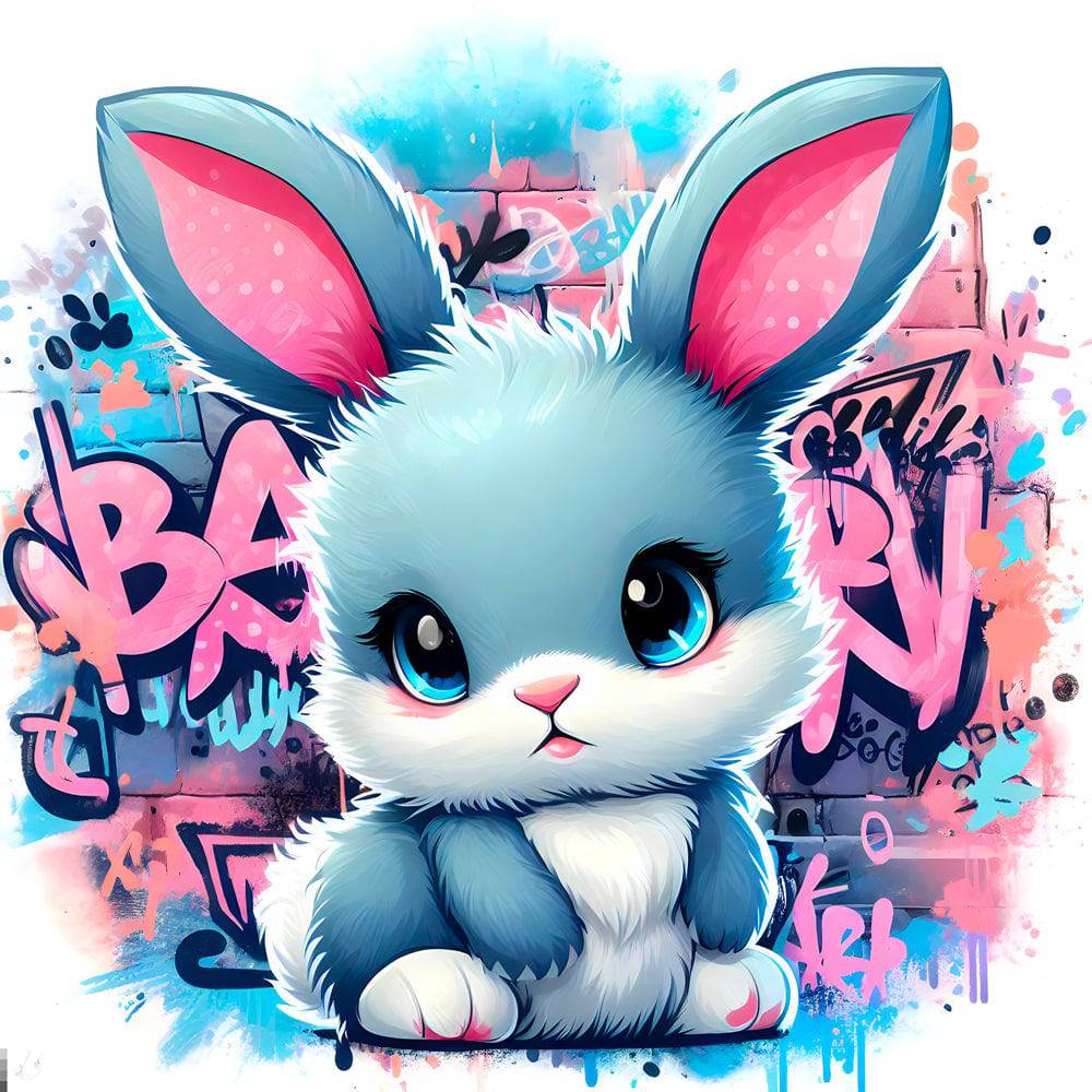 Baby Lapin - Tableau Enfant - Fabulartz.fr 