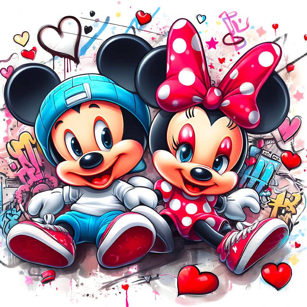 Baby Mickey & Minnie - Tableau Enfant - Fabulartz.fr 