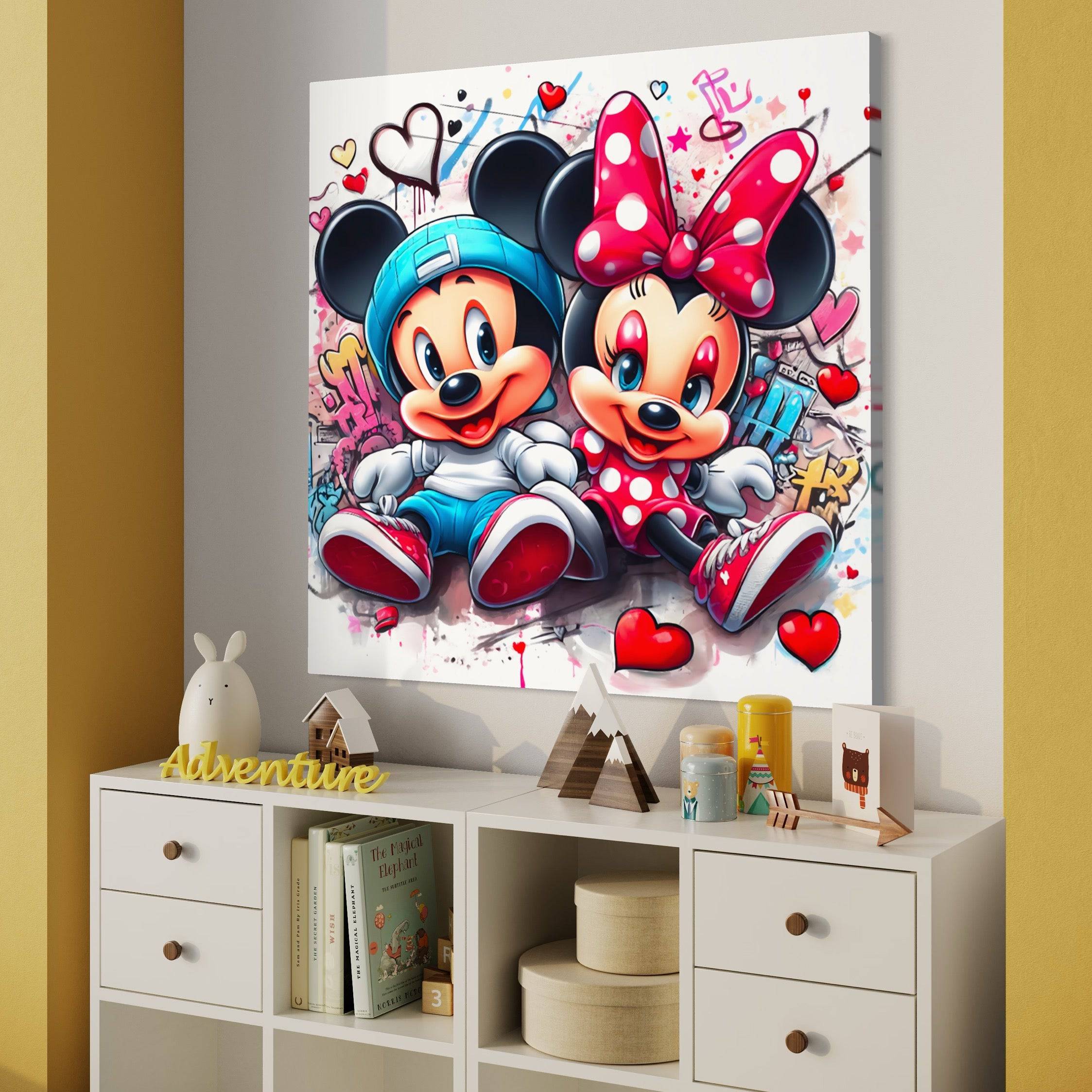 Baby Mickey & Minnie - Tableau Enfant - Fabulartz.fr 