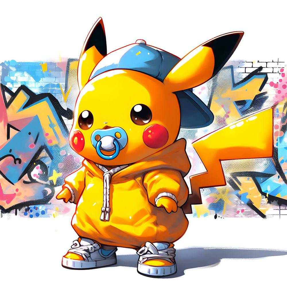 Baby Pikachu - Tableau Enfant - Pokemon - Fabulartz.fr 