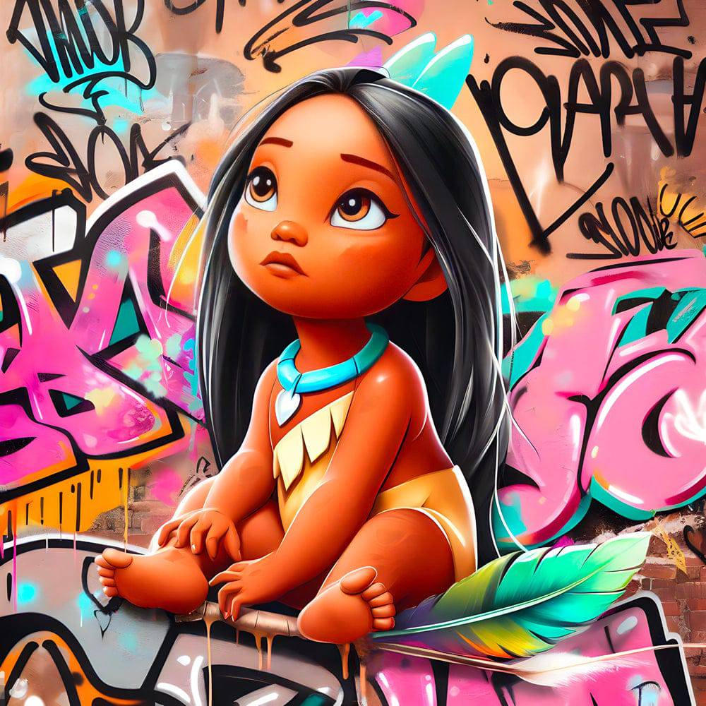 Baby Pocahontas - Tableau Enfant - Fabulartz.fr 