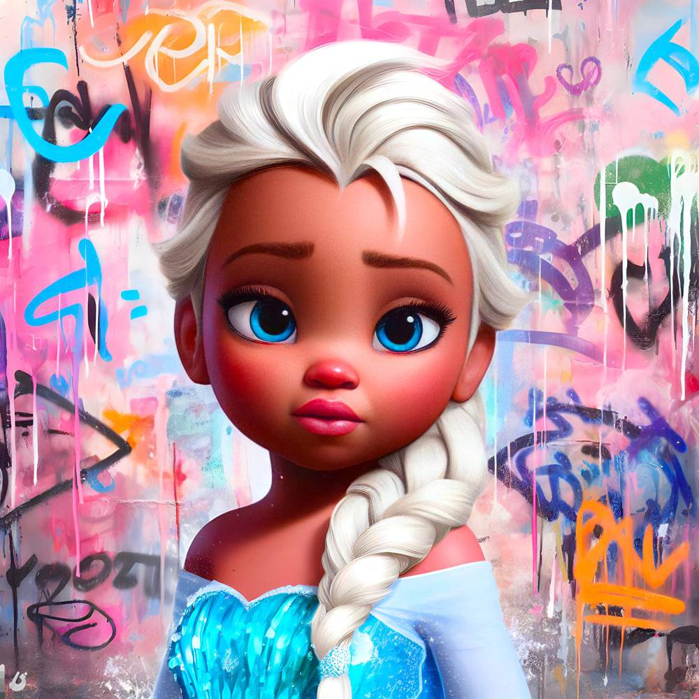 Baby Reine des Neiges - Tableau Enfant - Fabulartz.fr