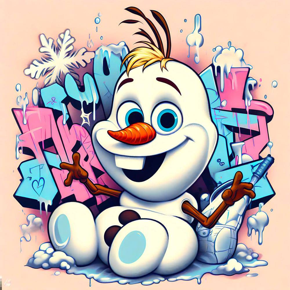 Baby Snowman - Tableau Enfant - Fabulartz.fr 