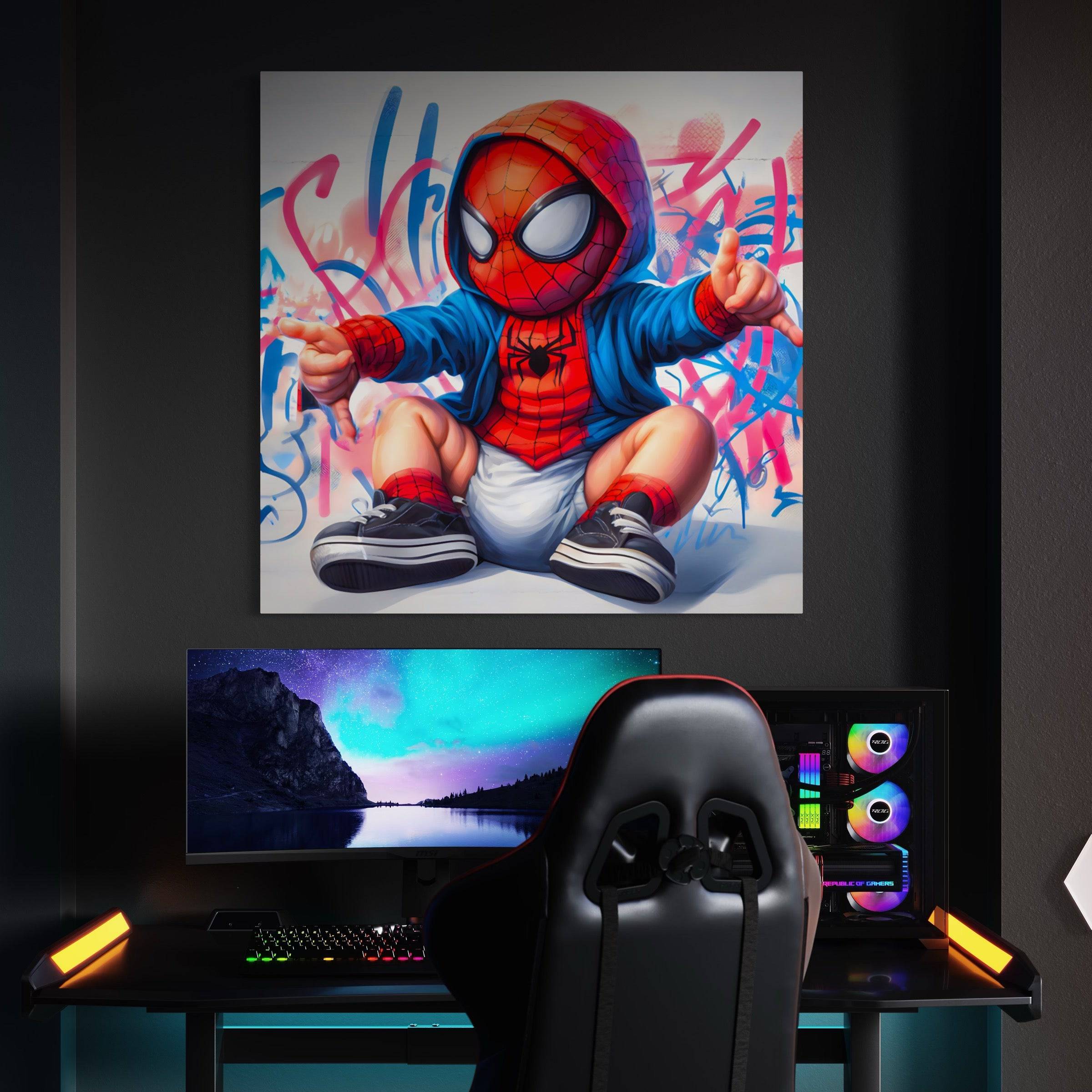 Tableau Spiderman Bébé - Décoration Murale Design & Déco pour Enfants - Fabulartz.fr