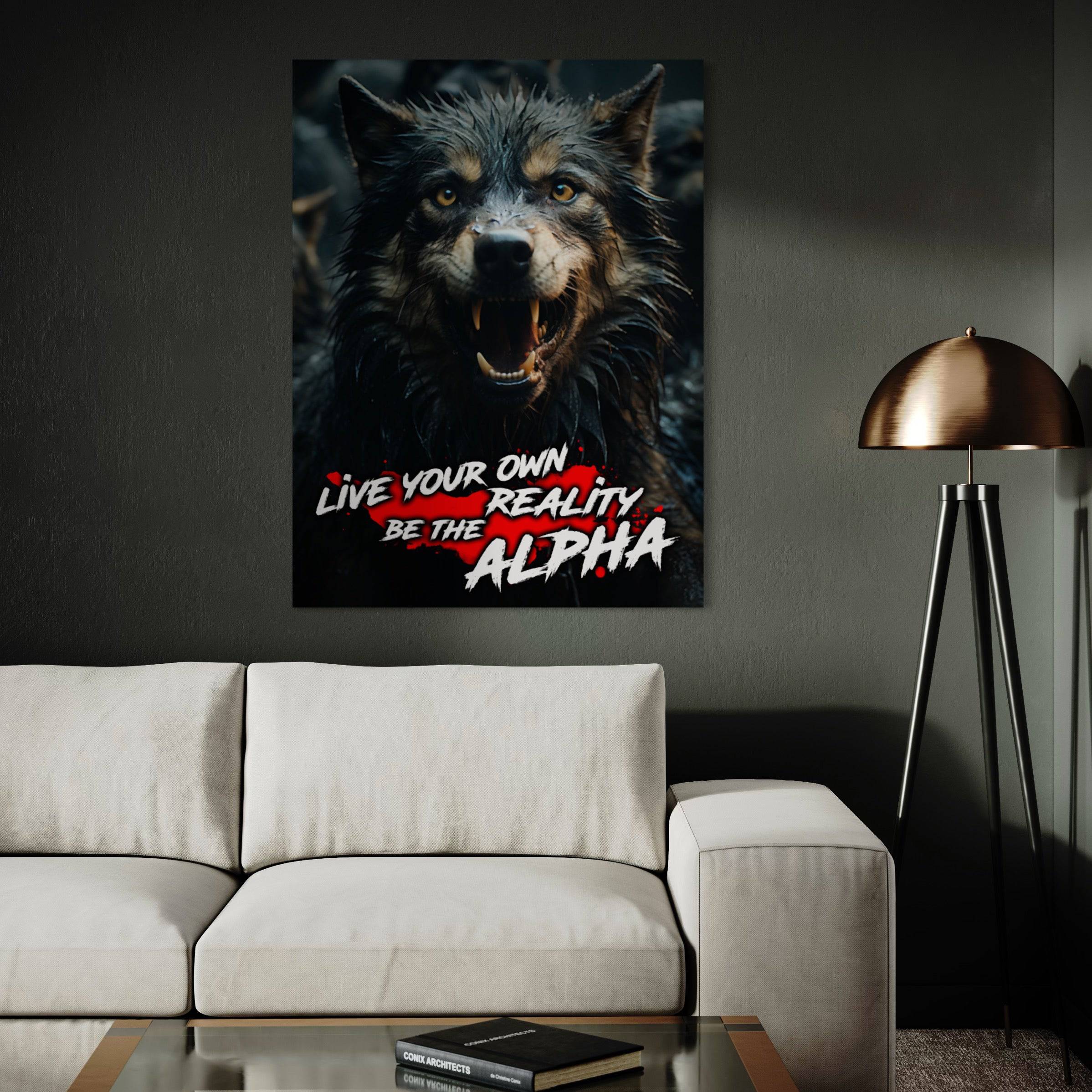 Be The Alpha | Tableau Loup Motivation - Fabulartz.fr 