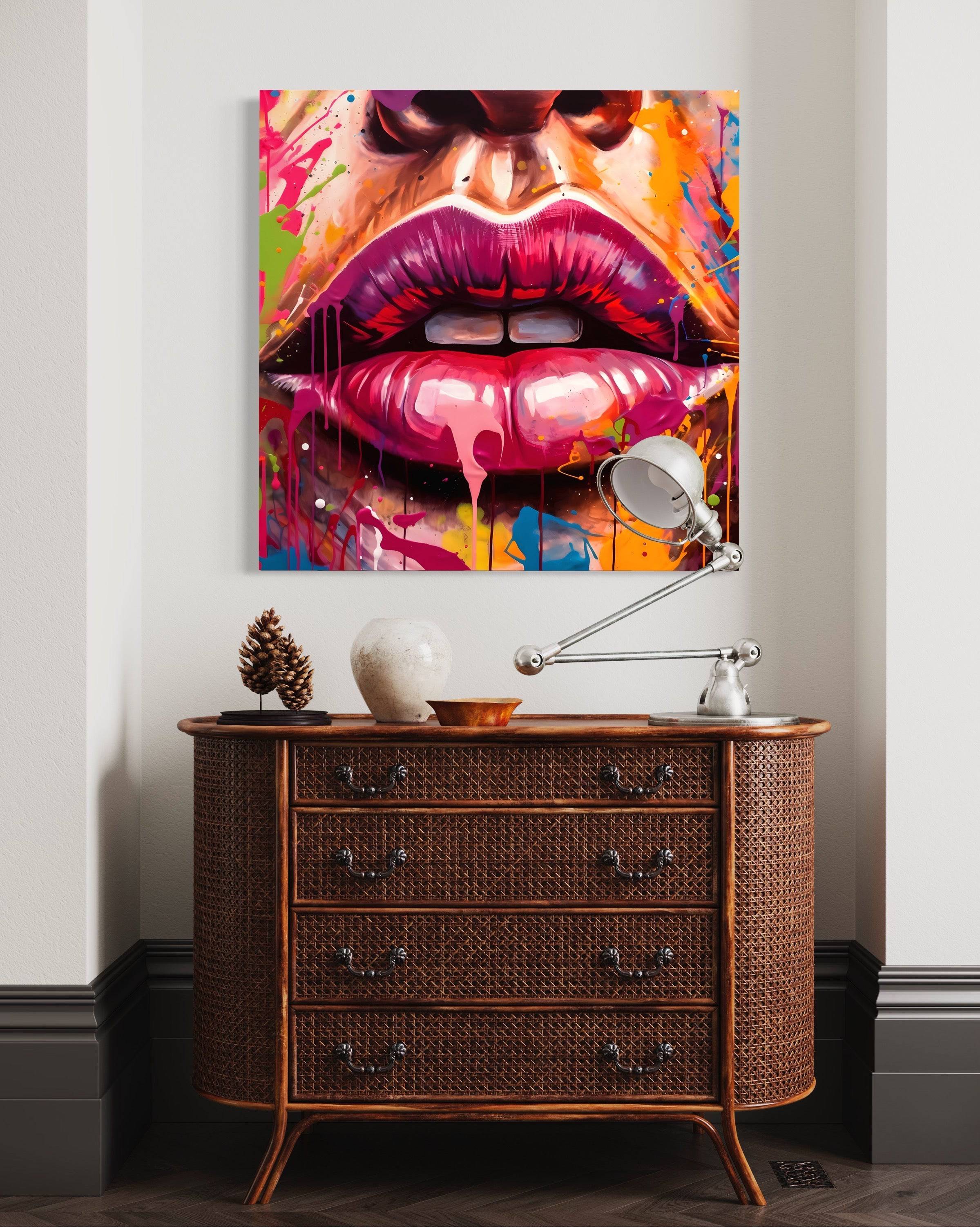 Bouche pop art | Tableau Pop Art - Fabulartz.fr