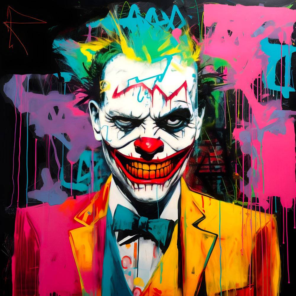 Tableau Pop Art du Joker - Décoration Murale Cinématique - Fabulartz.fr
