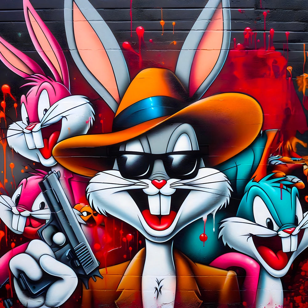 Bugs Bunny Party - Tableau Pop Art - Fabulartz.fr