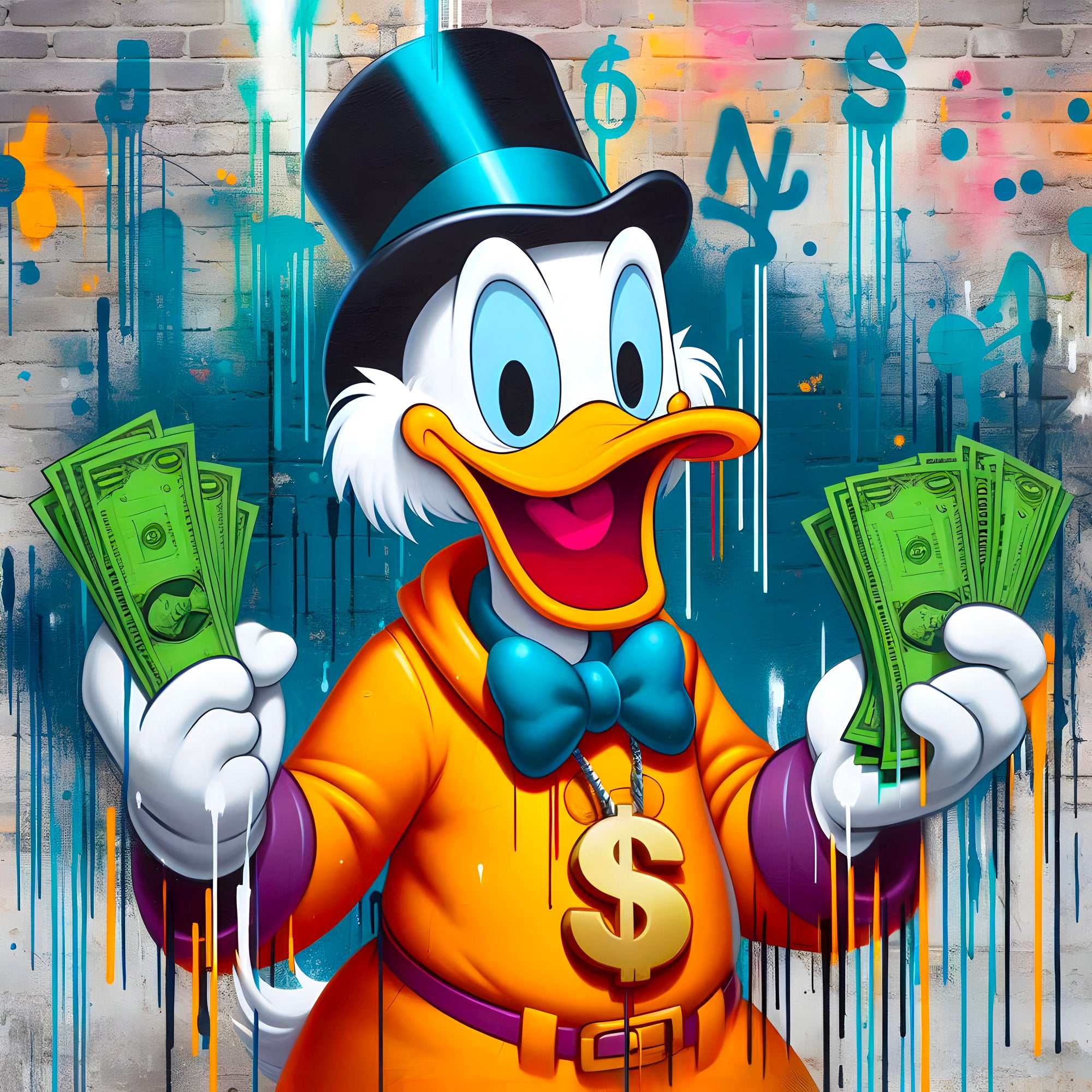 Tableau Picsou Fortune – Cadre Déco Moderne - Fabulartz.fr