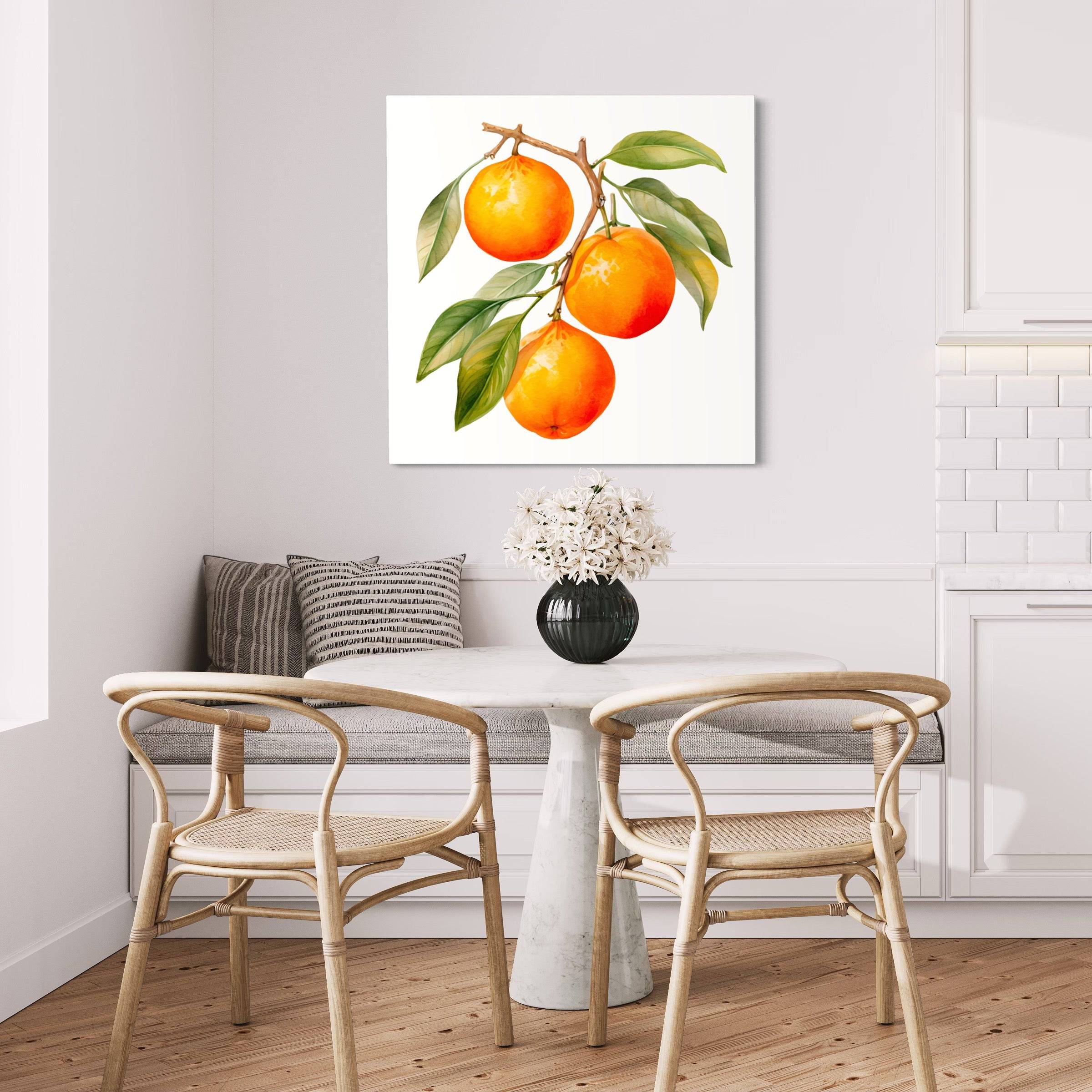 Cadre Cuisine Design - Oranges Suspendues - Fabulartz.fr