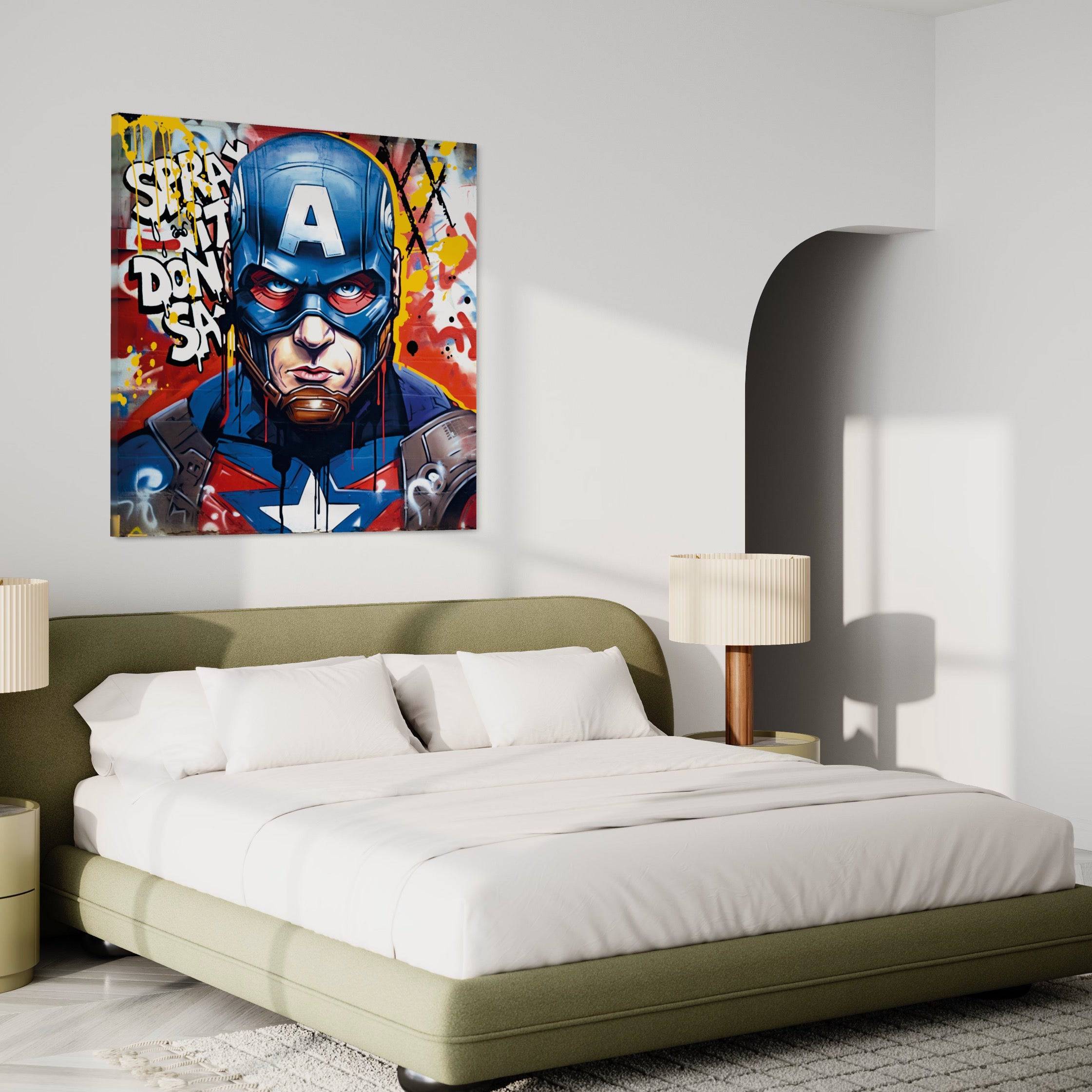Captain America - Tableau Pop Art - Fabulartz.fr 