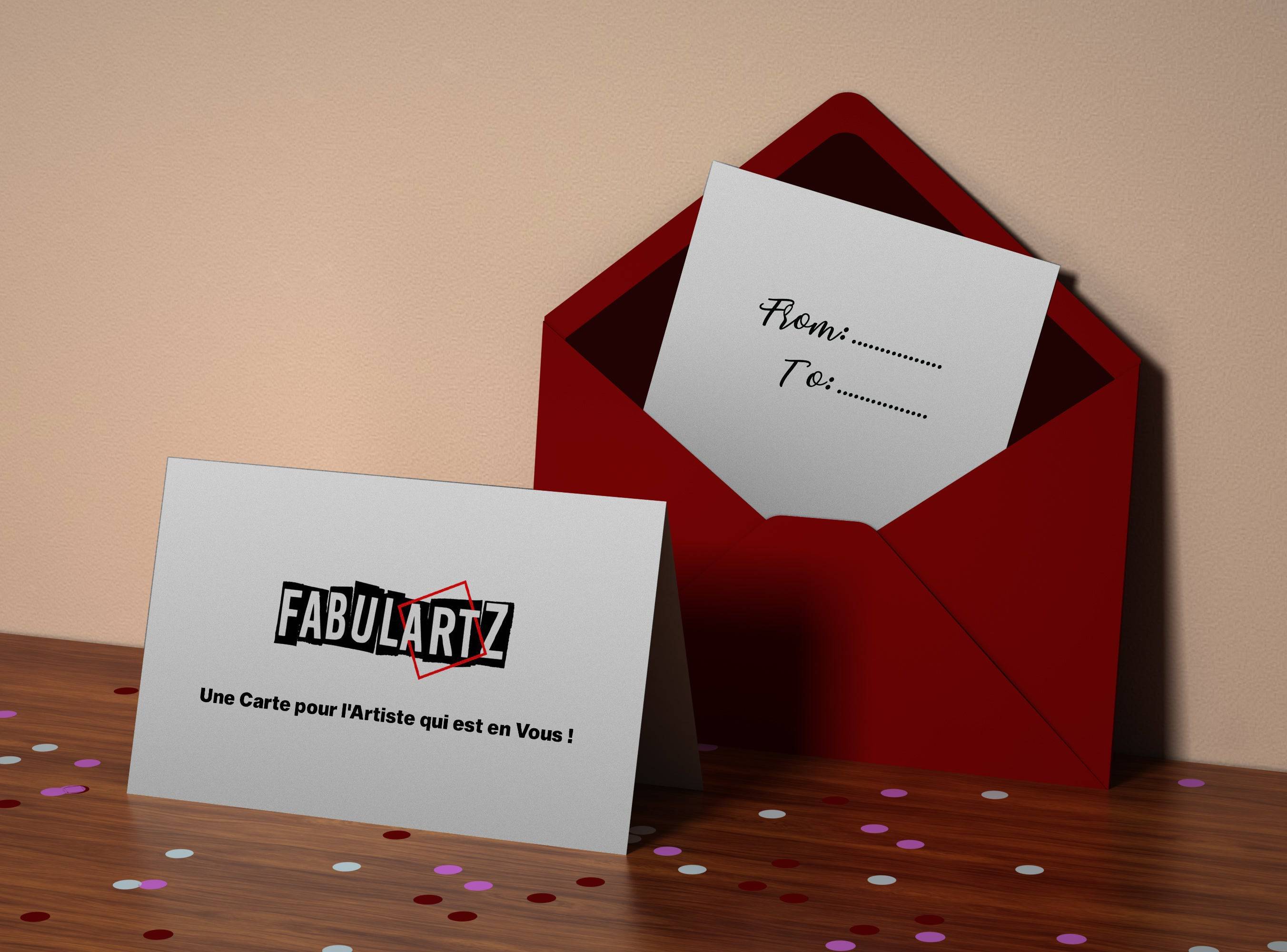 Cartes Cadeaux Personnalisées Fabulartz | Éveillez la Passion Artistique ! - Fabulartz.fr
