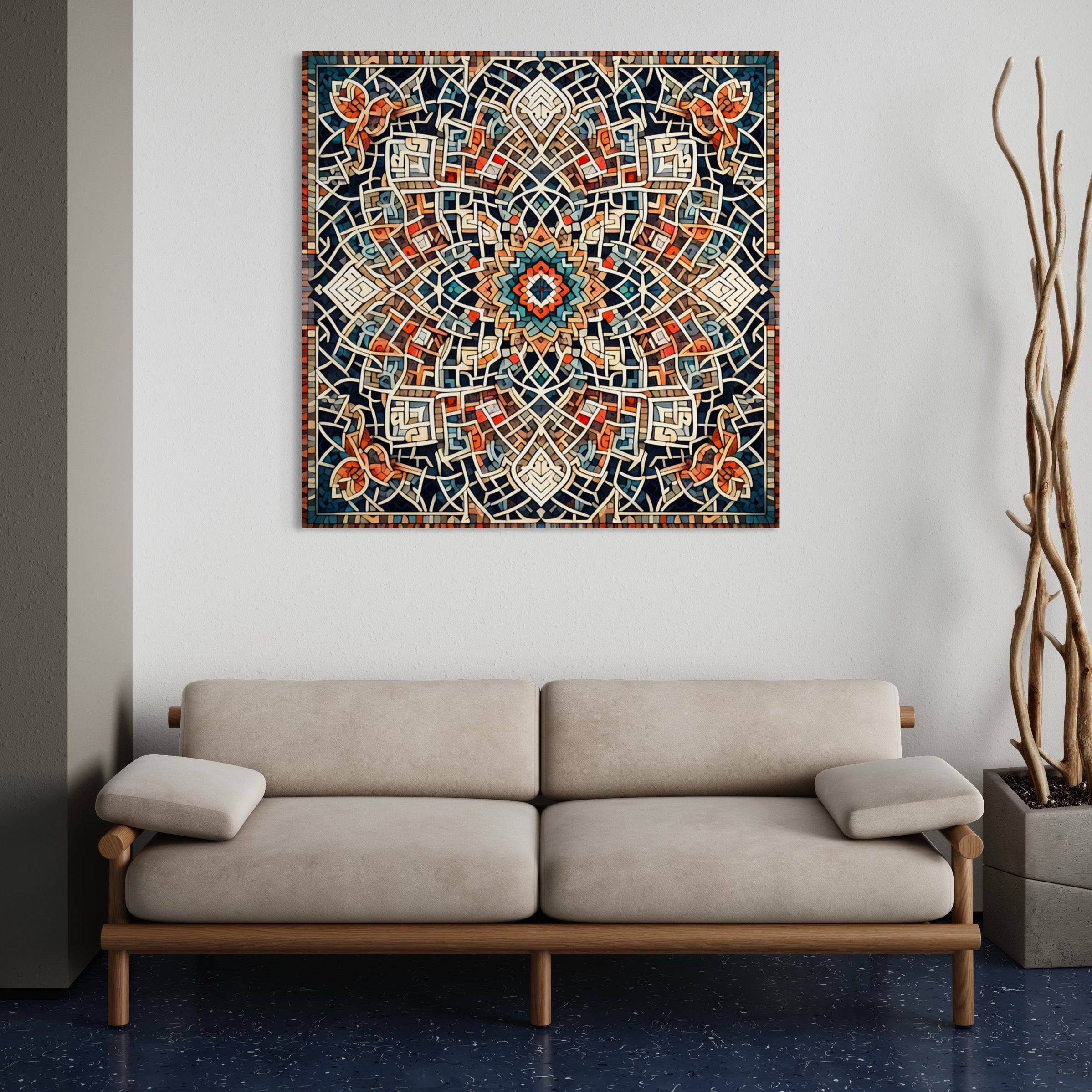 Chef-d'œuvre de la Mosaïque Arabe - Tableau Oriental - Fabulartz.fr