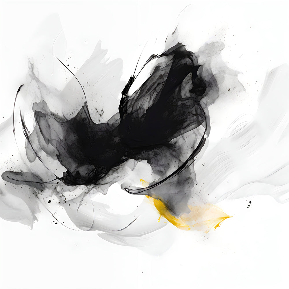 Chuchotements de Fumée et d'Or - Tableau Abstrait - Fabulartz.fr