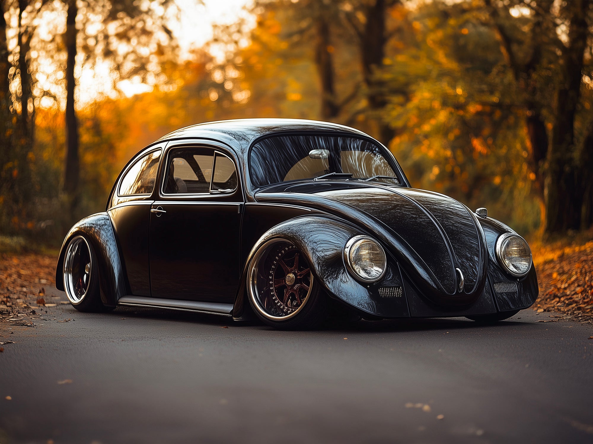 Tableau Volkswagen Coccinelle Noire - Déco Murale Moderne - Fabulartz.fr