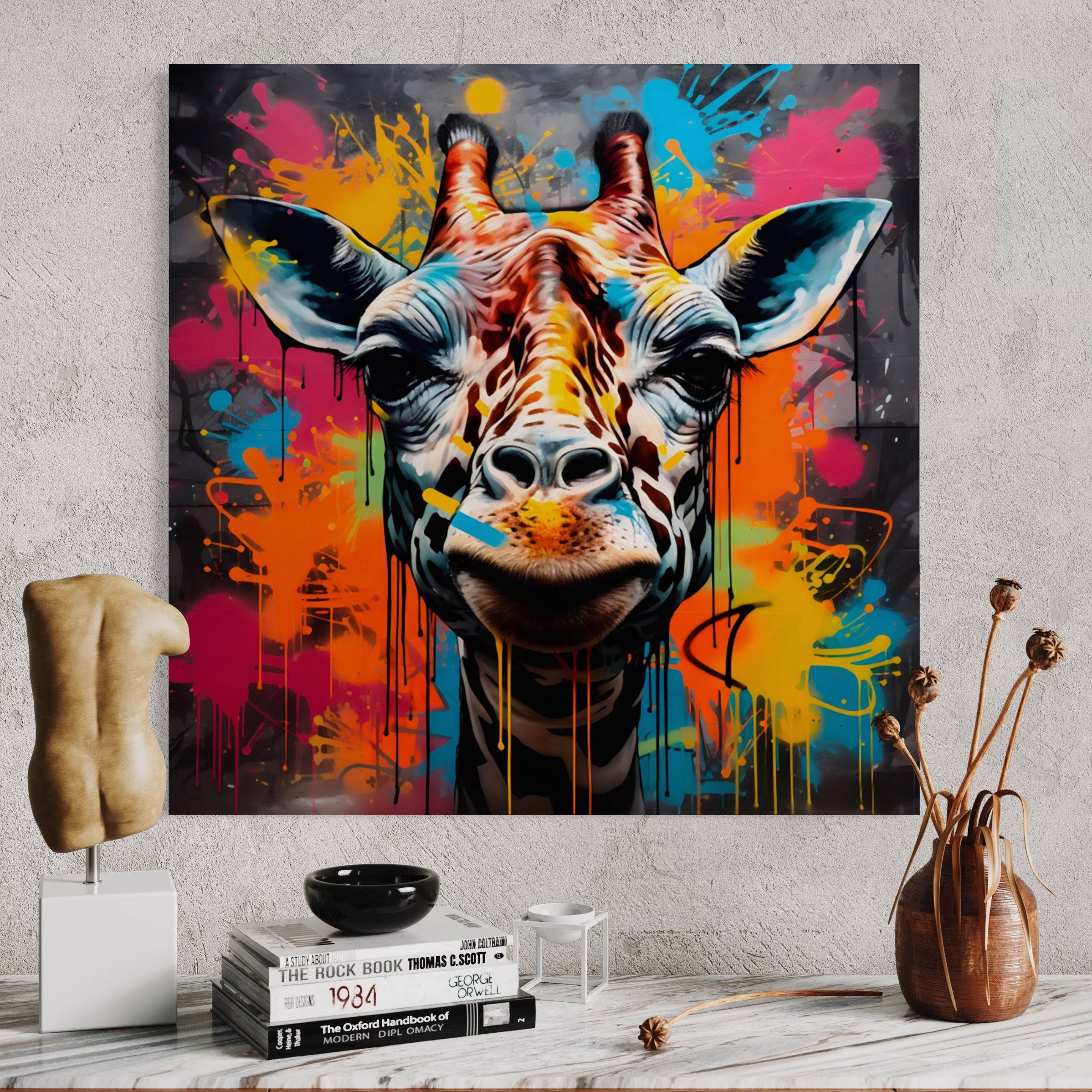Colors of the Wild - Tableau Pop Art Girafe - Fabulartz.fr 