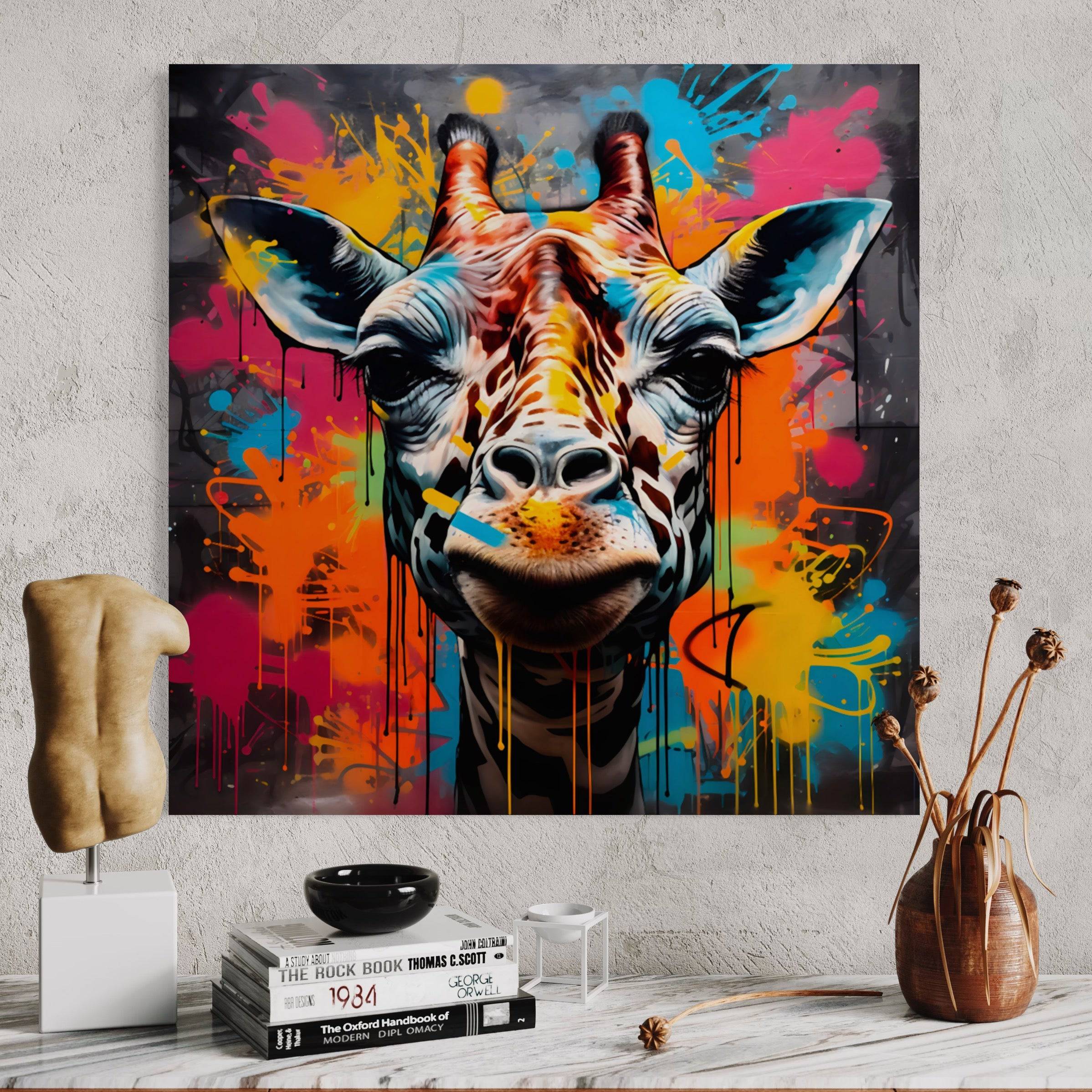 Colors of the Wild - Tableau Pop Art Girafe - Fabulartz.fr
