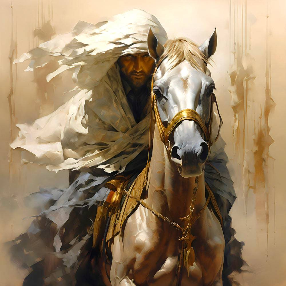 Compagnons de la Dune: Œuvre d'Art Équestre Arabe - Fabulartz.fr
