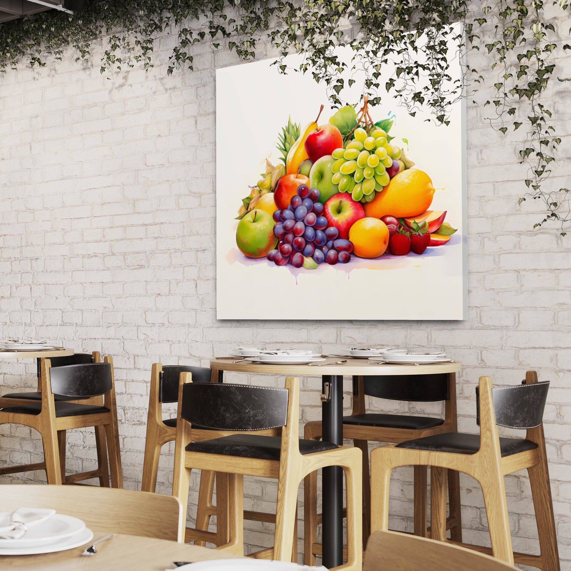 Corbeille de Fruits Colorée - Tableau Cuisine Design - Fabulartz.fr