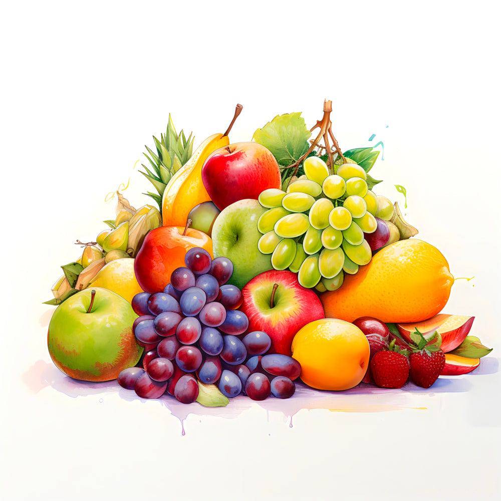 Corbeille de Fruits Colorée - Tableau Cuisine Design - Fabulartz.fr