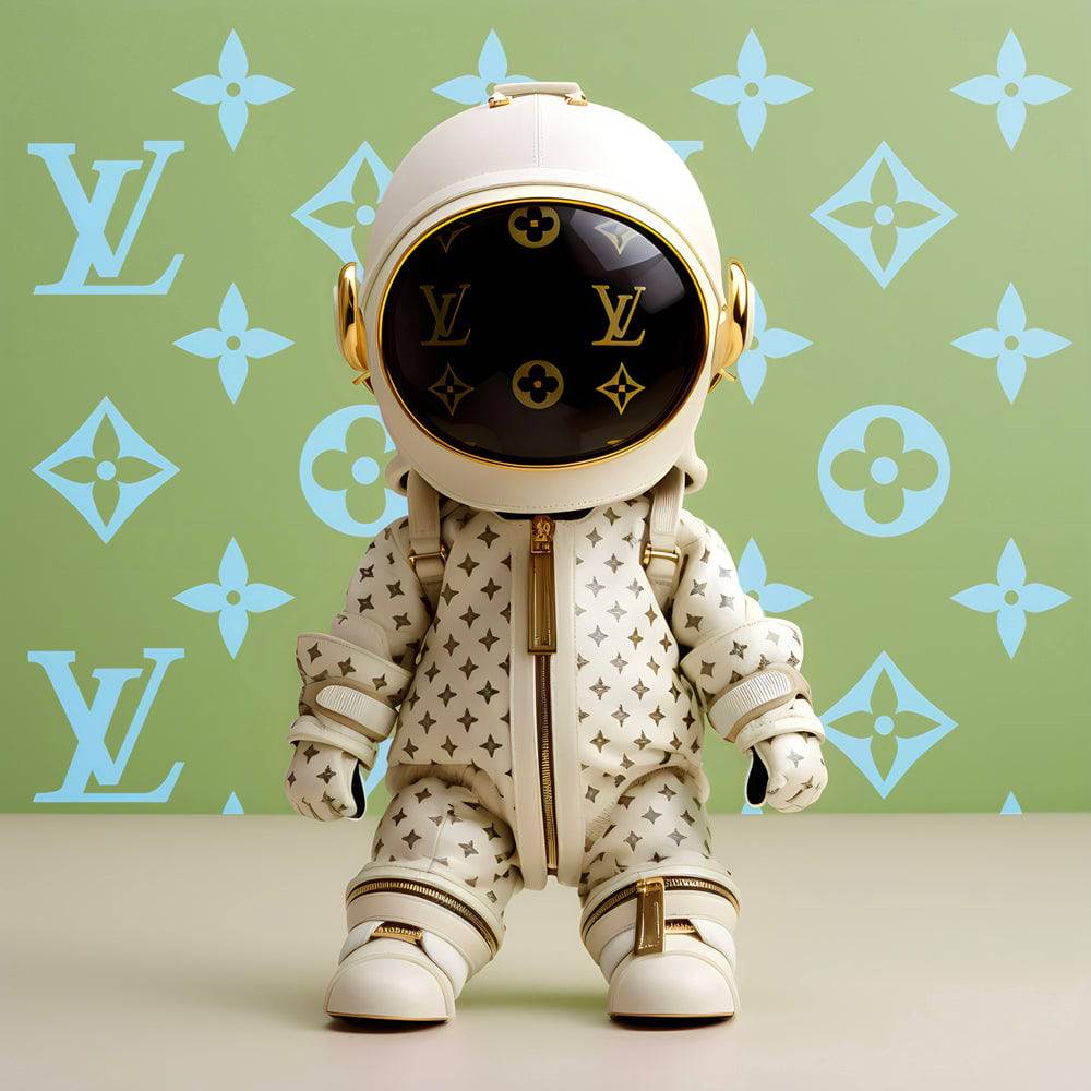 Cosmic Encounter - Tableau Luxe Cosmonaute Louis Vuitton - Fabulartz.fr 