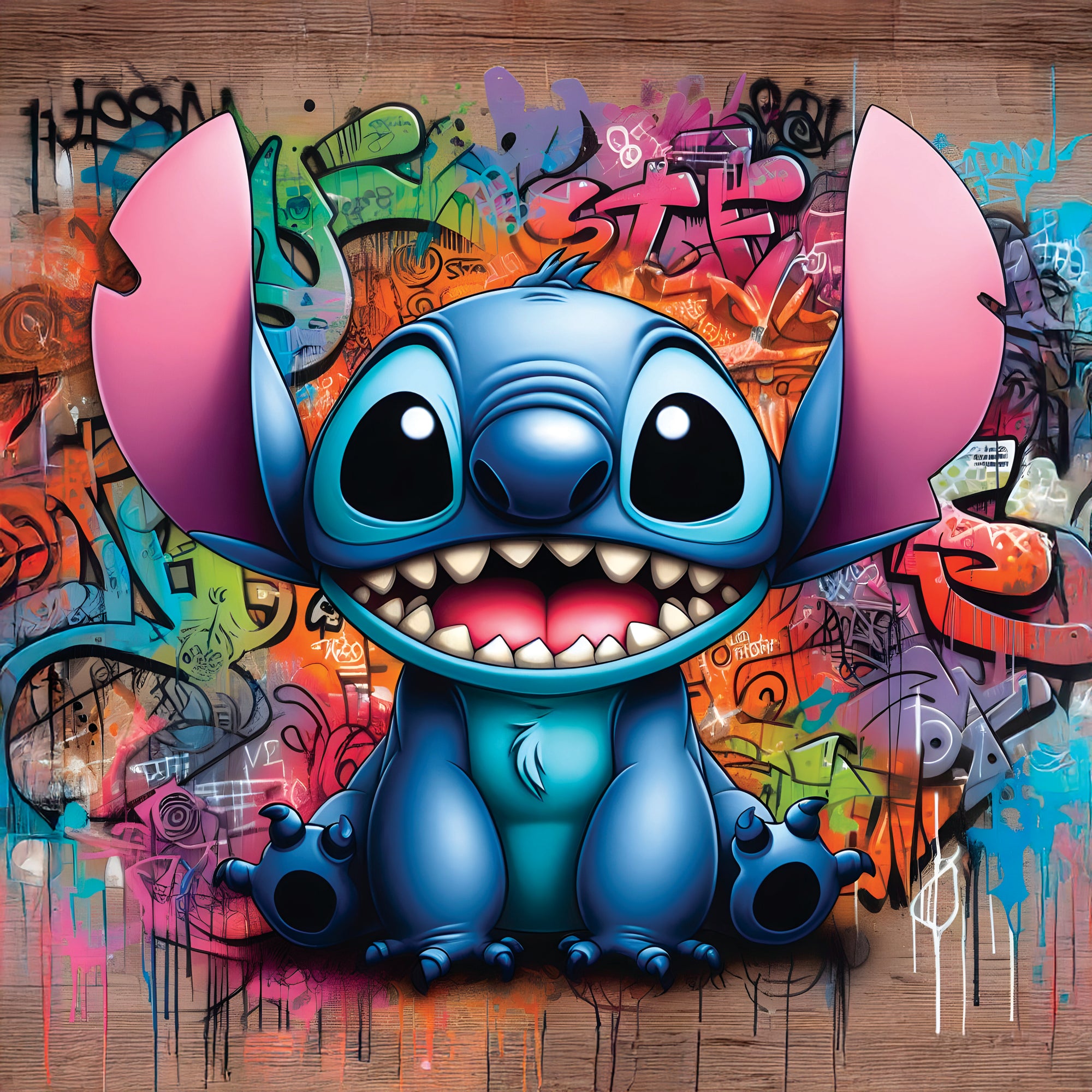Tableau Stitch Street Art - Décoration Murale Design - Fabulartz.fr