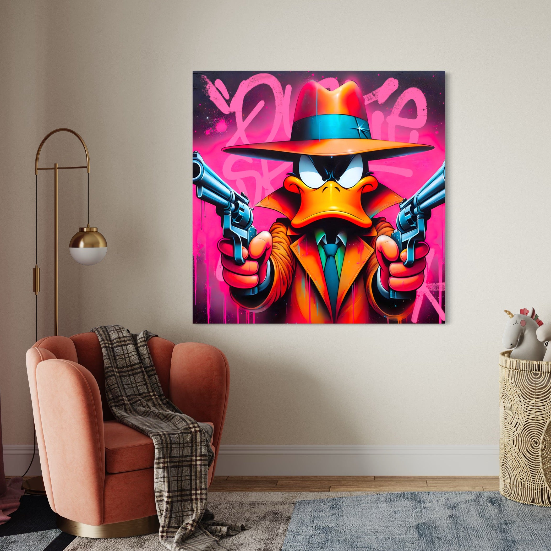 Daffy Duck Flinger - Tableau Pop Art - Fabulartz.fr