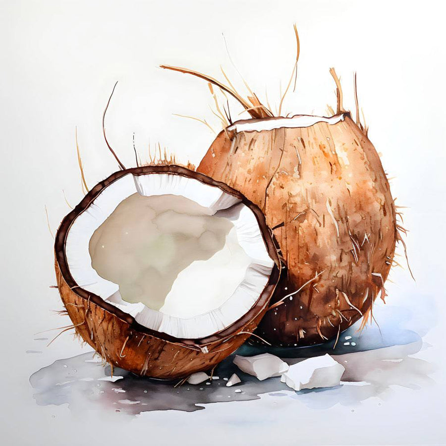 Tableau Cuisine "Douceur de Coco" - Décoration Murale Naturelle