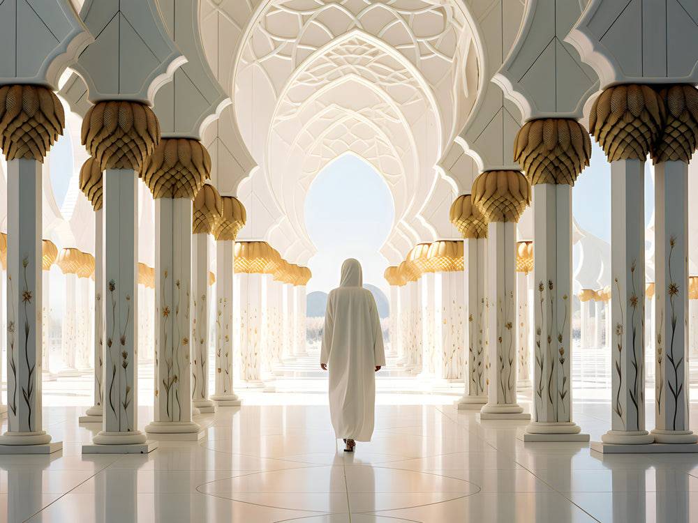 Divine Elegance - Tableau de la Mosquée d'Abu Dhabi - Fabulartz.fr