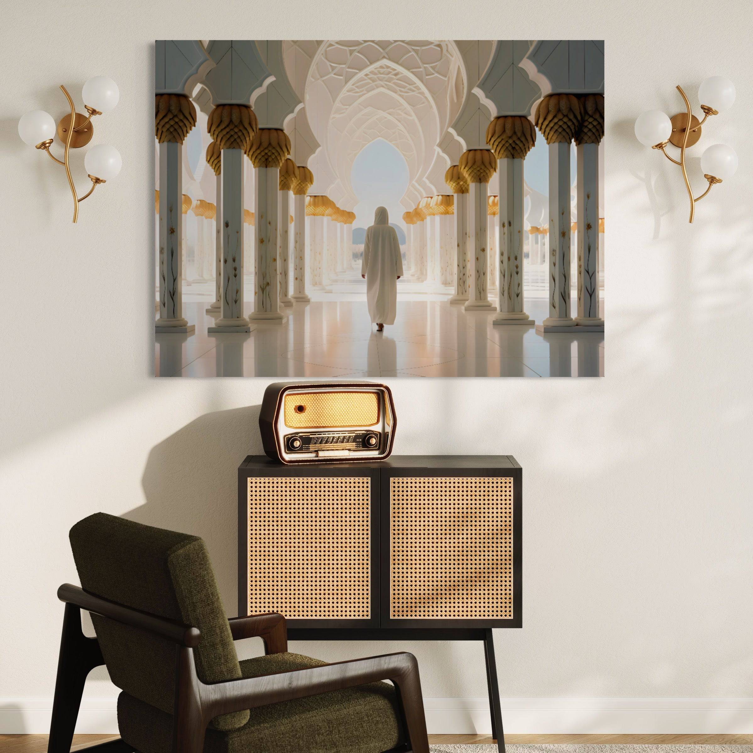 Divine Elegance - Tableau de la Mosquée d'Abu Dhabi - Fabulartz.fr