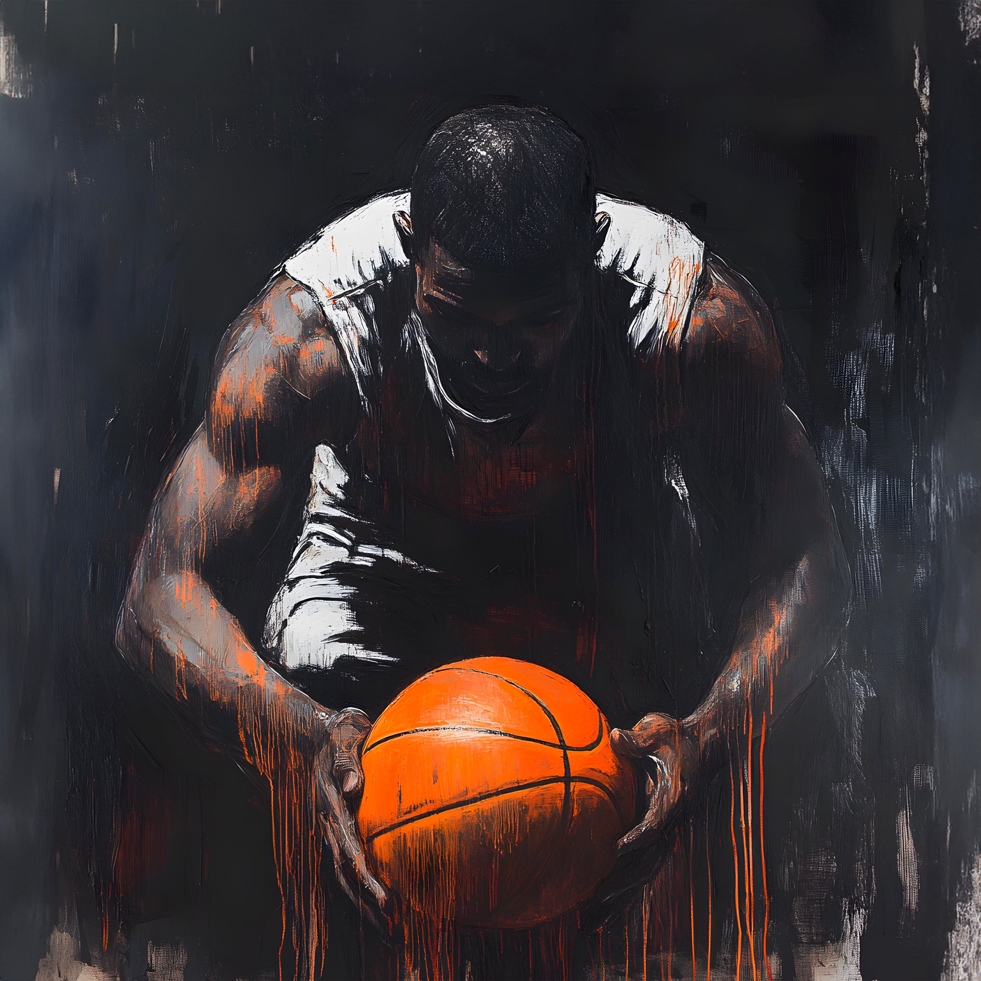 Tableau NBA Méditation Basket – Déco Murale Moderne - Fabulartz.fr