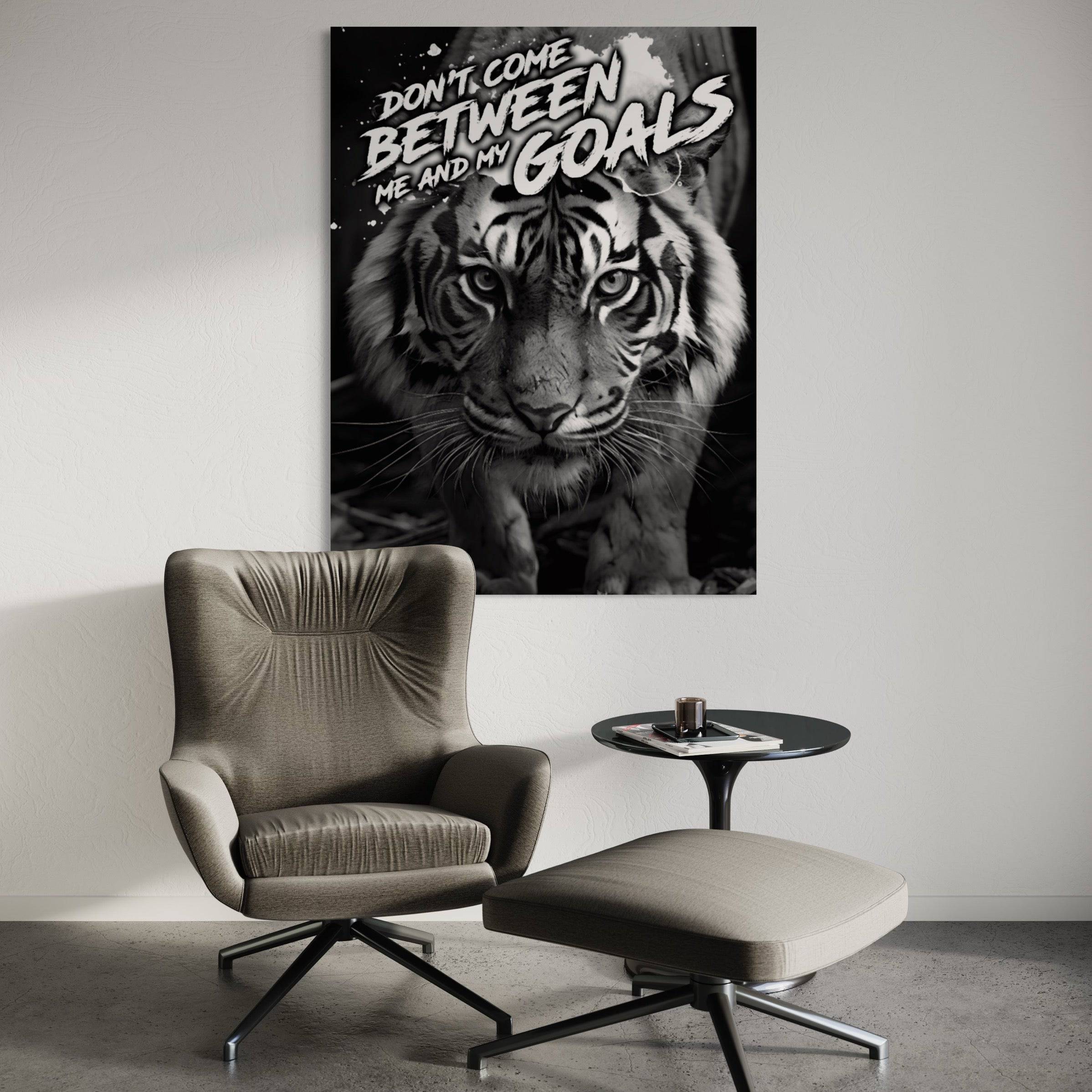 Don't Come Between | Tableau Tigre Motivation - Fabulartz.fr