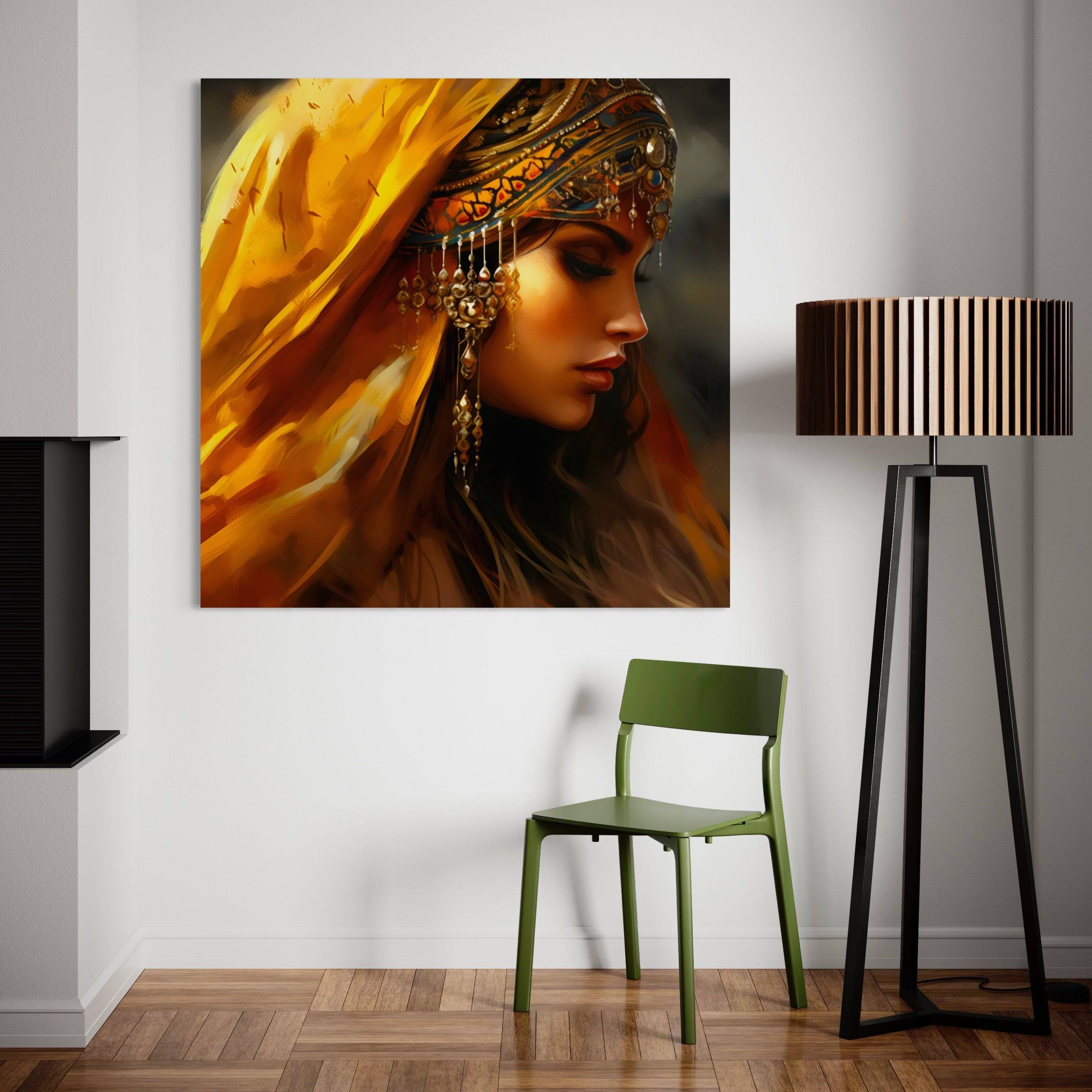 Éclat d'une Princesse du Désert - Tableau Oriental - Fabulartz.fr