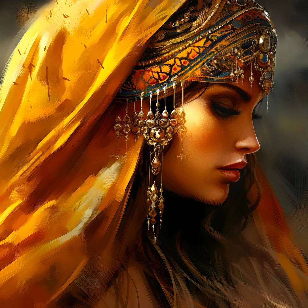 Éclat d'une Princesse du Désert - Tableau Oriental - Fabulartz.fr