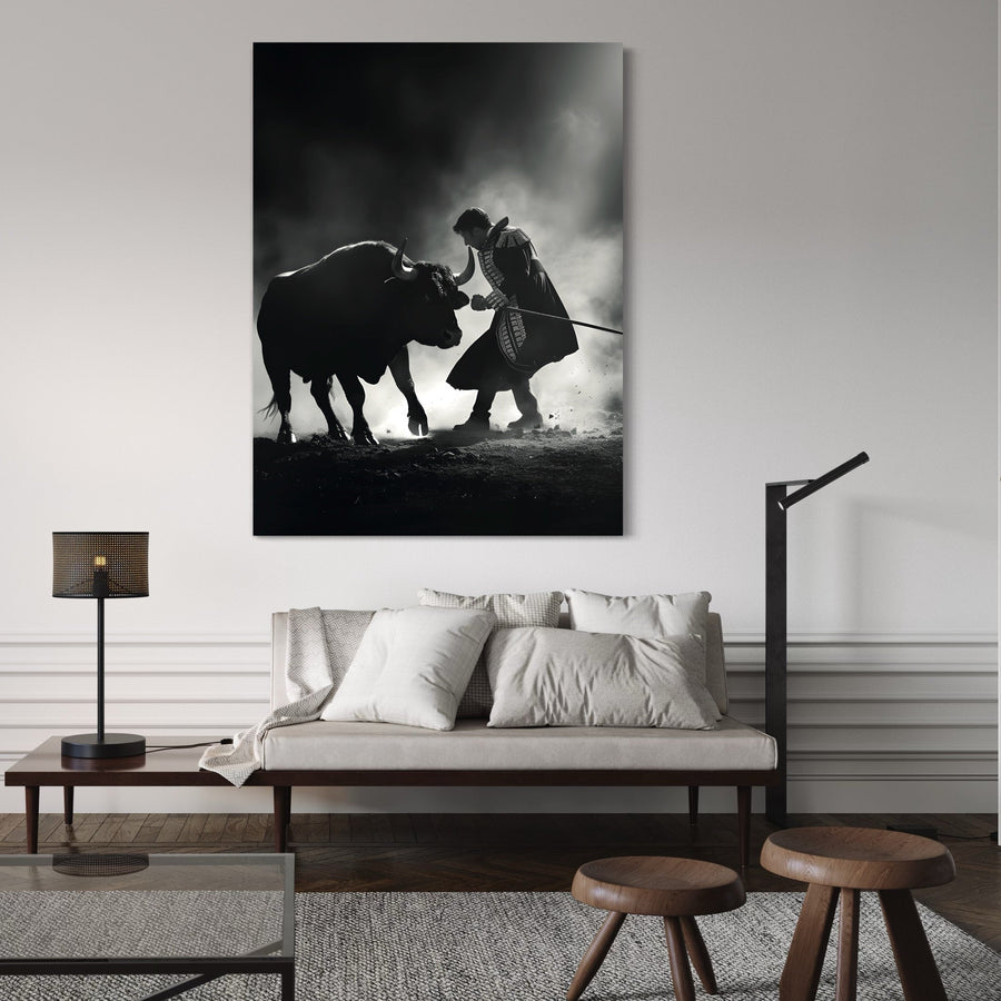 Tableau Espagne Matador et Taureau - Design Canvas