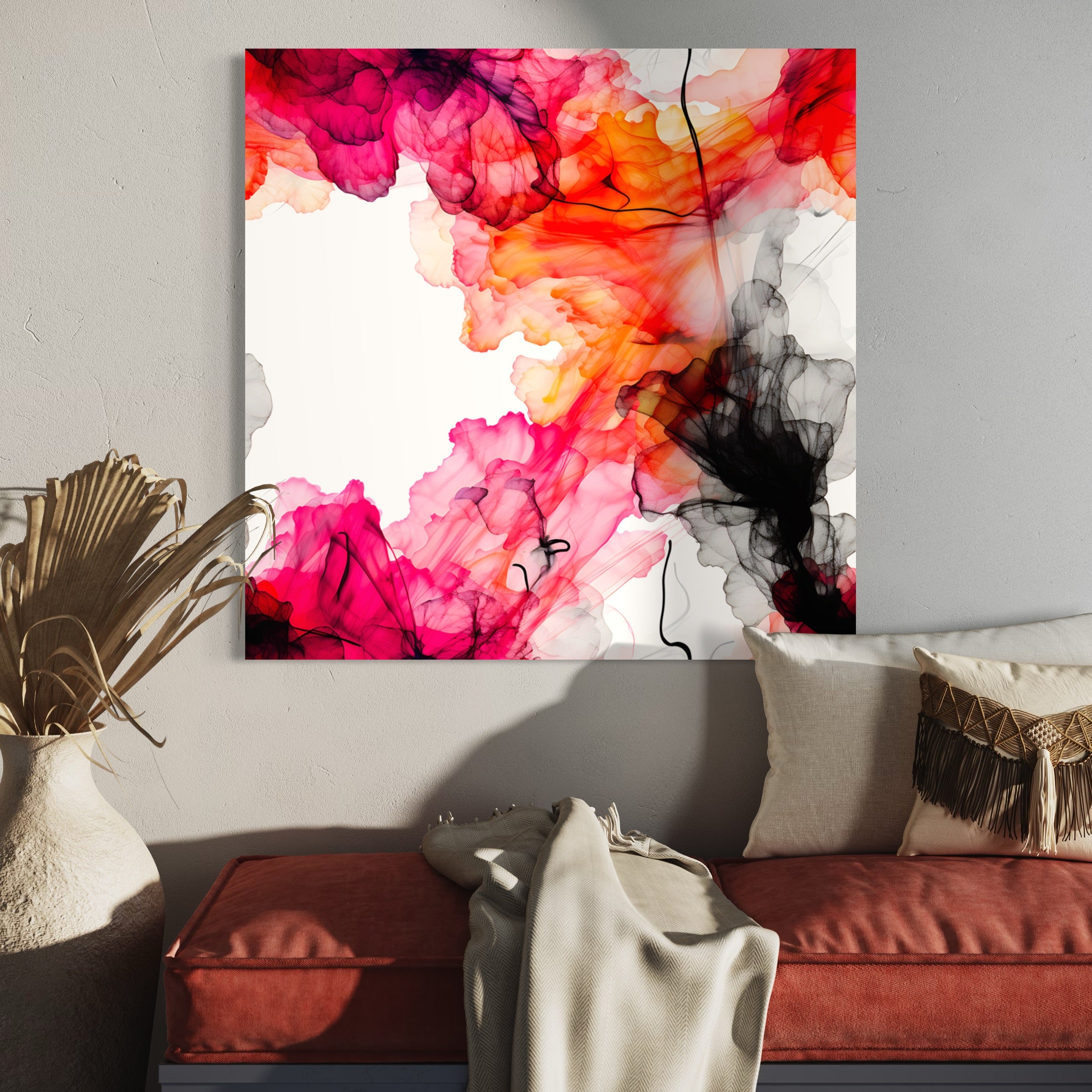 Explosion Florale - Tableau Abstrait - Fabulartz.fr