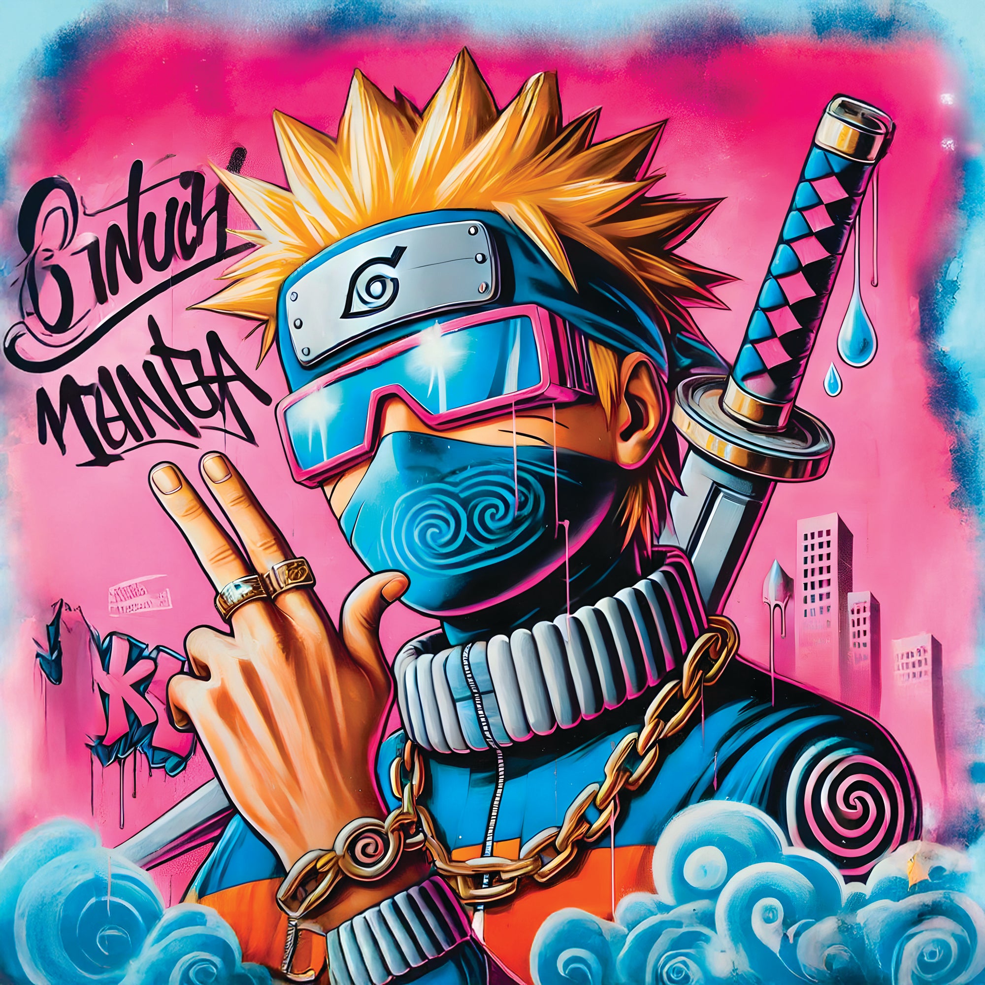 Tableau Naruto Street Art - Décoration Murale Design