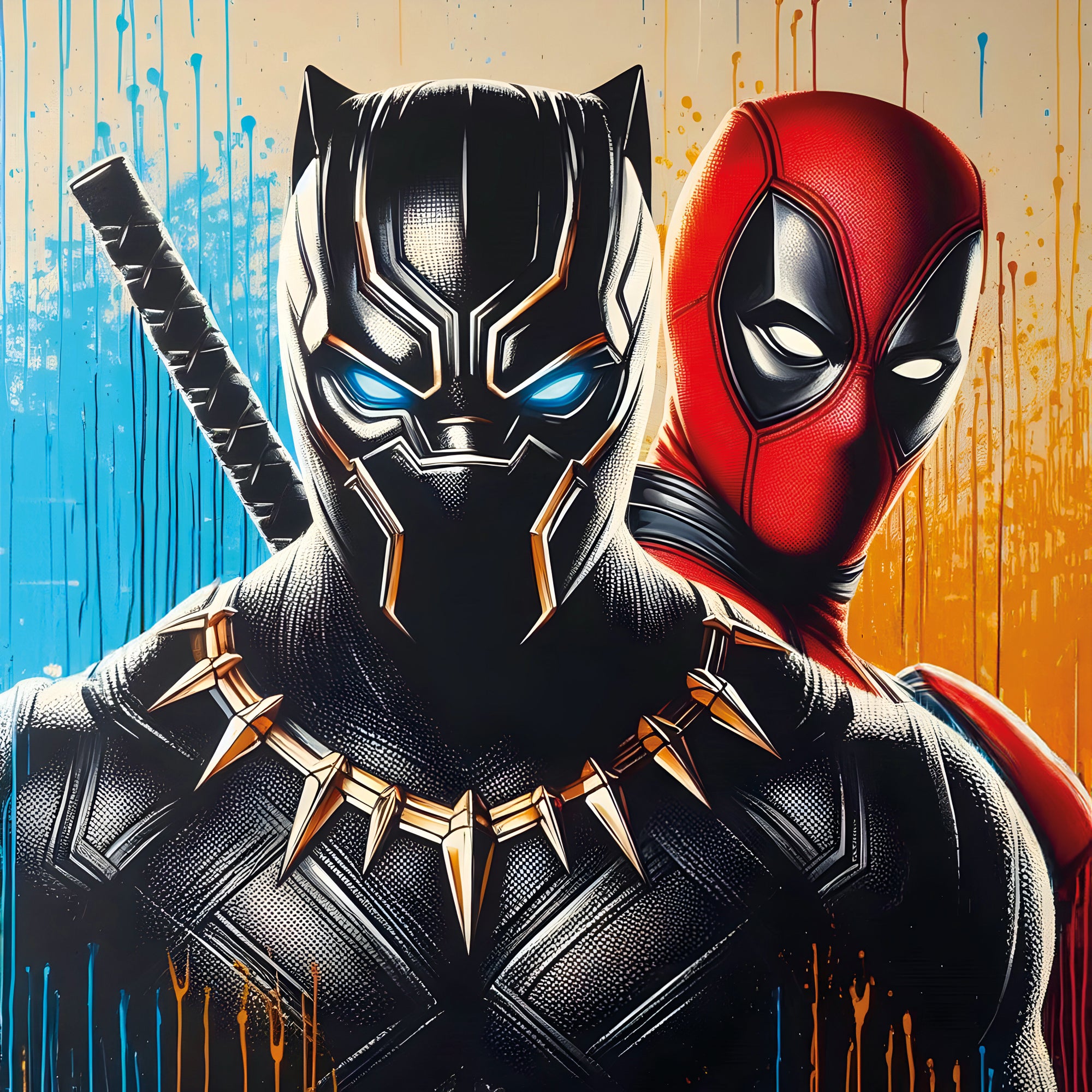 Tableau Black Panther & Deadpool Duo - Fabulartz.fr
