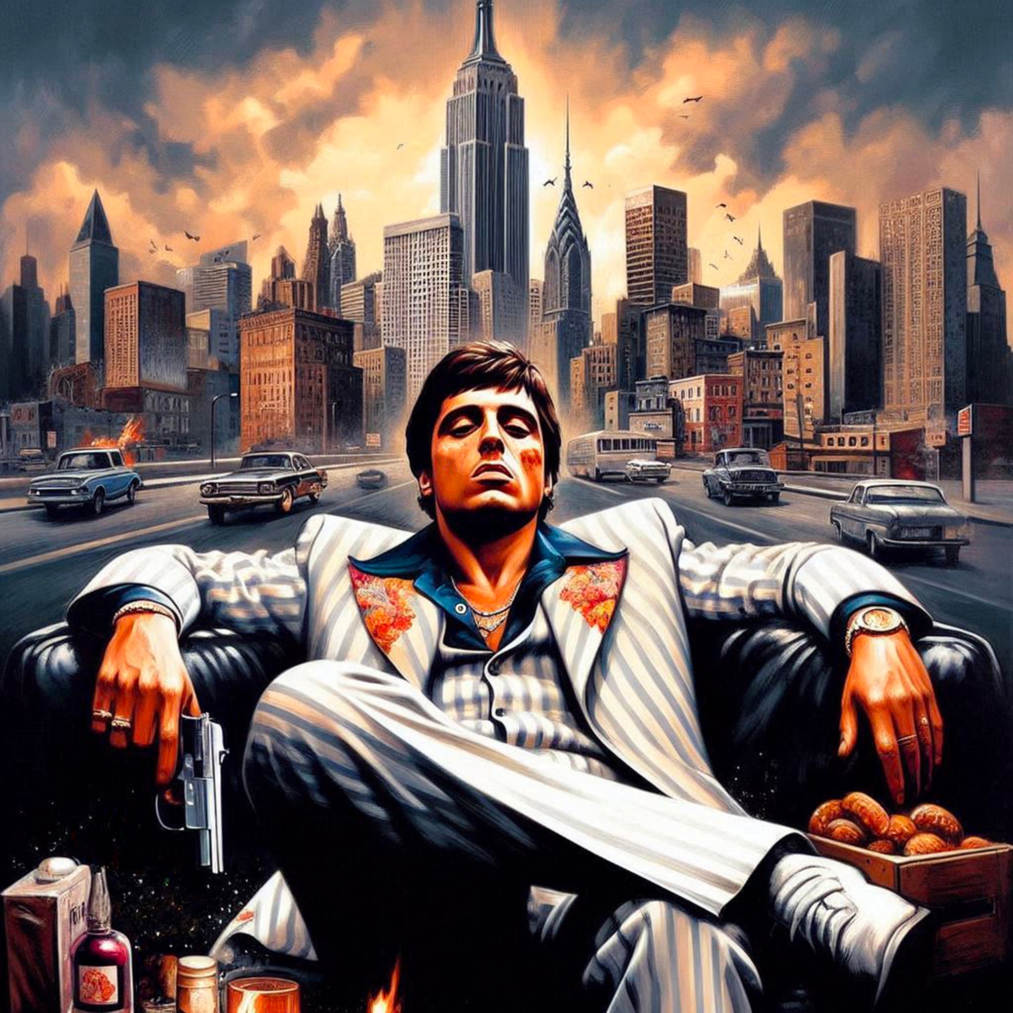 Tableau Mafia - Tony Montana - Décoration Murale - Fabulartz.fr