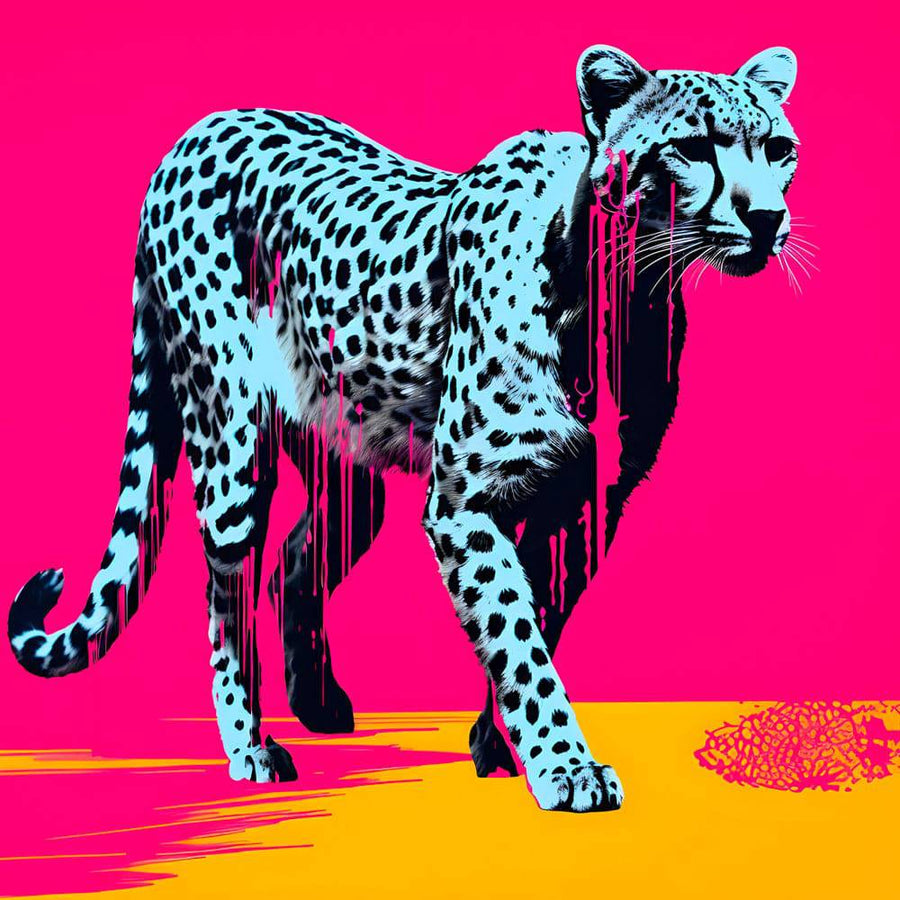 Pittura Pop Art Ghepardo - Design Wall Decor | Cadre Déco