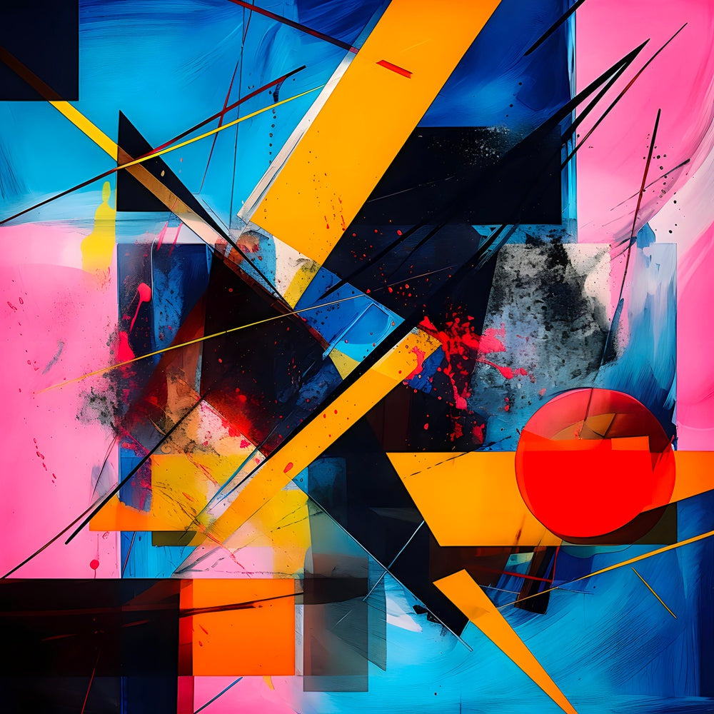 Fractures Colorées - Tableau Abstrait - Fabulartz.fr