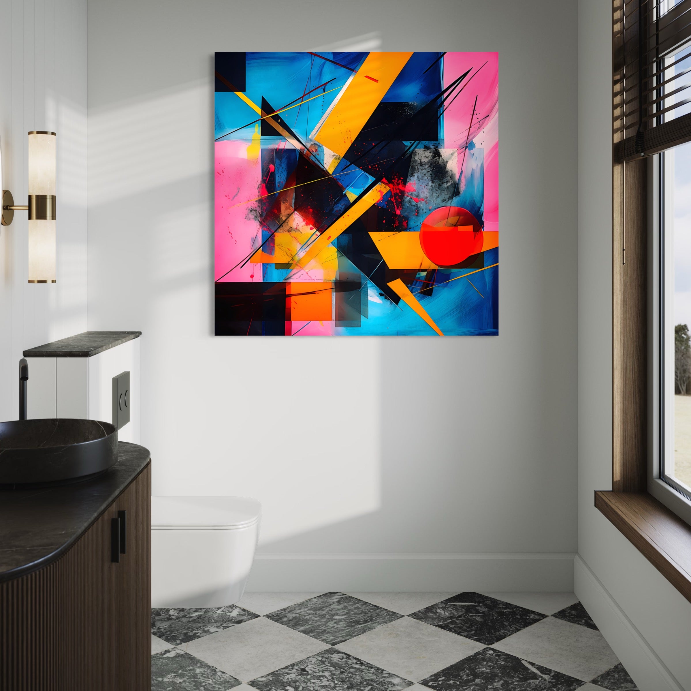 Fractures Colorées - Tableau Abstrait - Fabulartz.fr