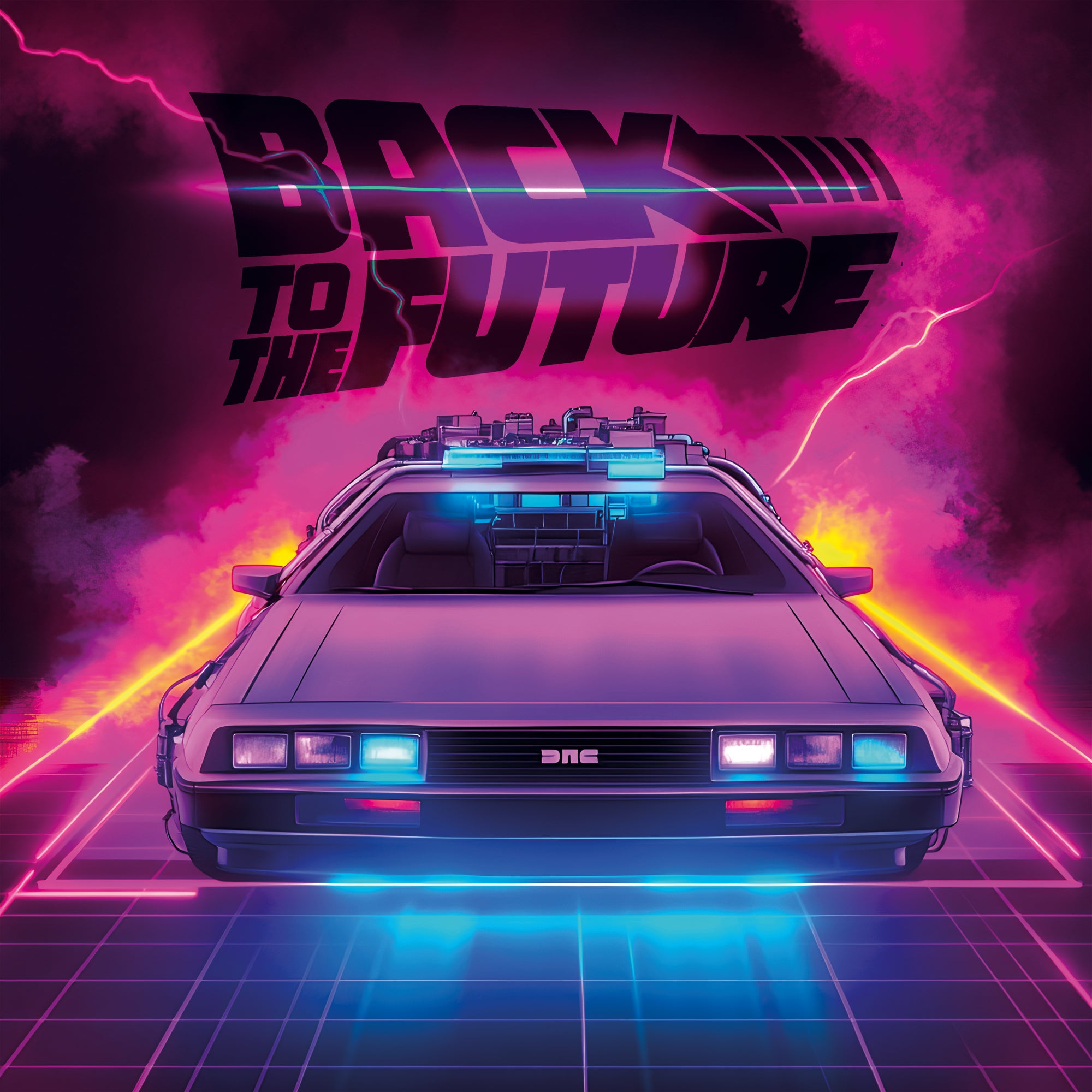 Tableau Retour Vers Le Futur - Delorean - Fabulartz.fr