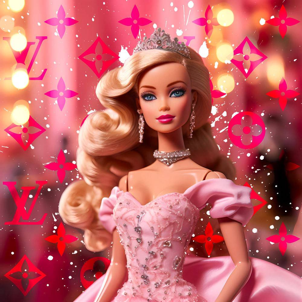 Glamorous Barbie - Tableau Luxe Barbie Louis Vuitton - Fabulartz.fr 