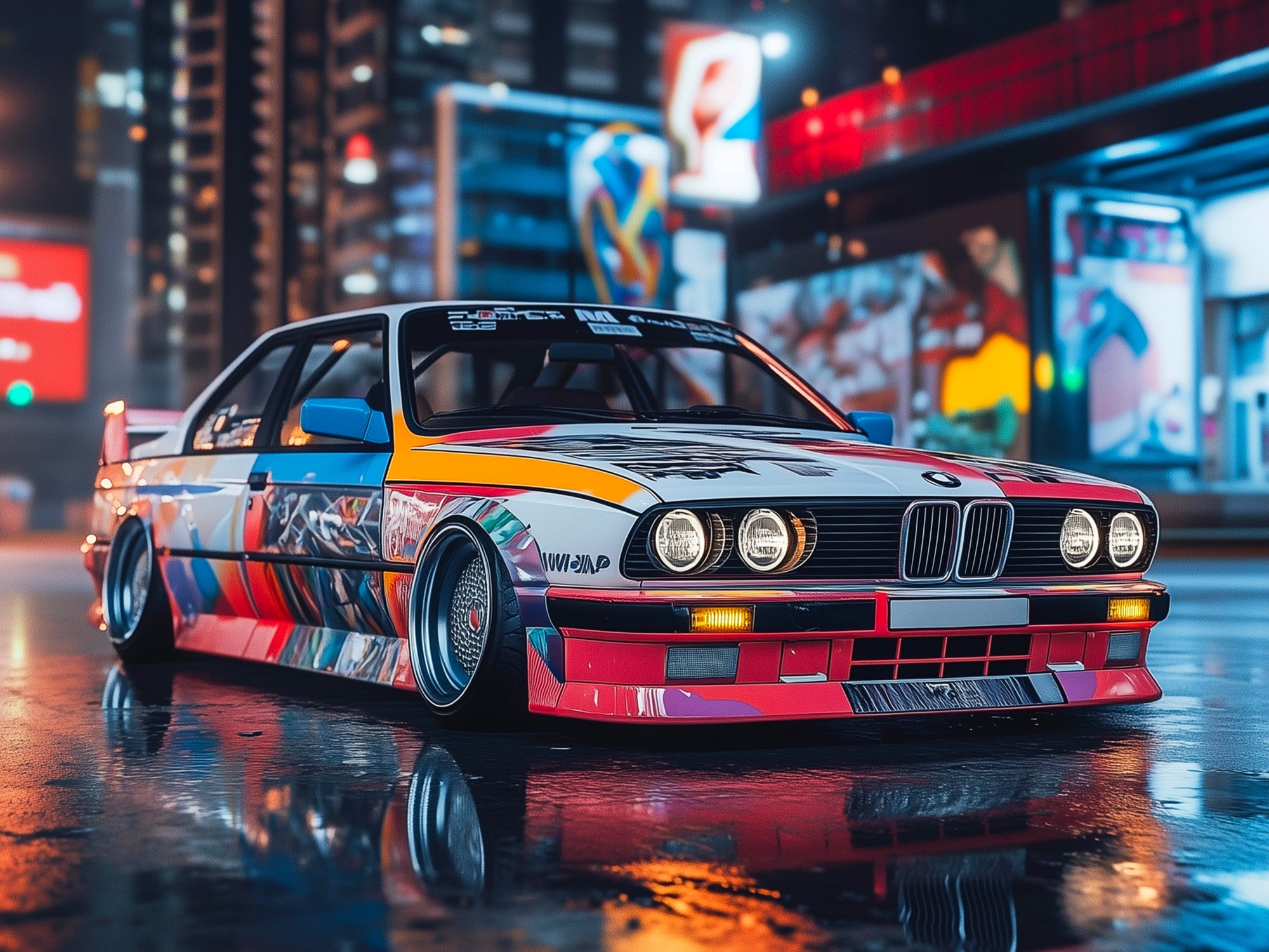 Tableau BMW Art Car - Déco Murale Moderne - Fabulartz.fr