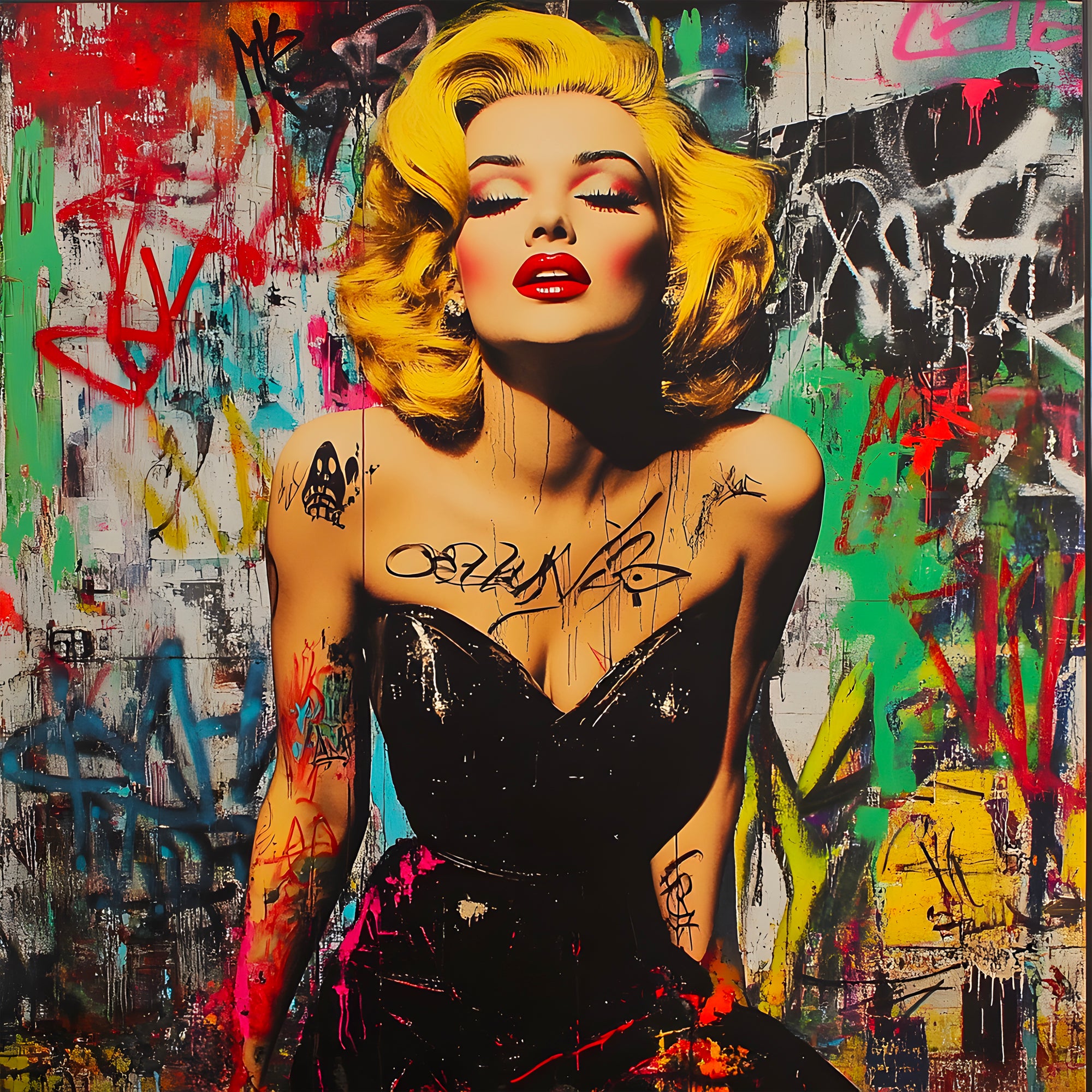 Tableau Marilyn Monroe - Street Art - Fabulartz.fr