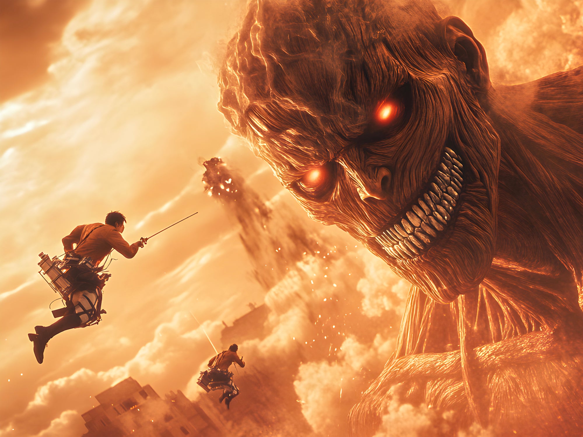 Tableau Attaque Des Titans Le Colosse En Action - Cadre Mural Moderne - Fabulartz.fr