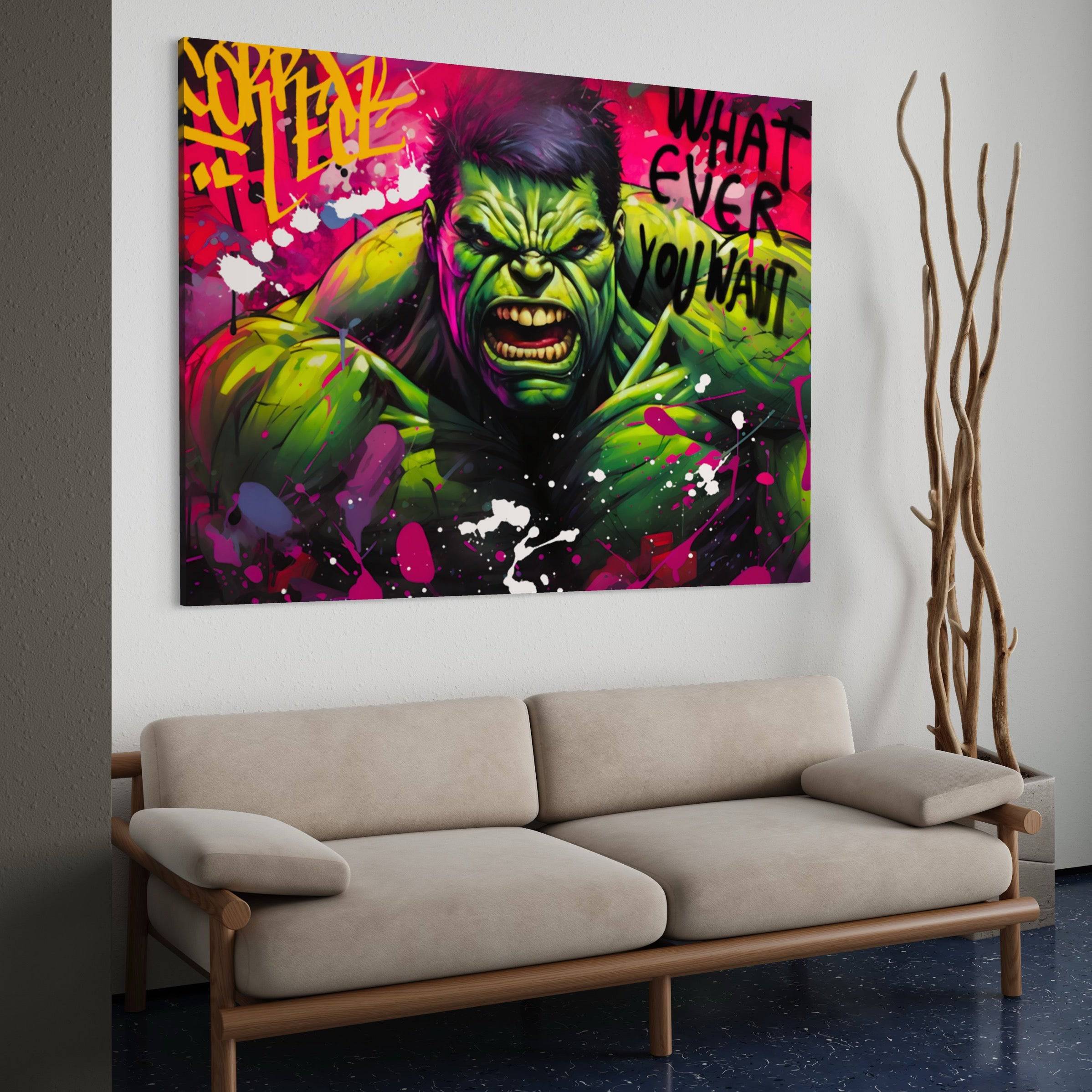 Hulk - Tableau Pop Art - Fabulartz.fr 