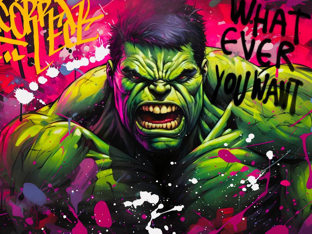 Hulk - Tableau Pop Art - Fabulartz.fr