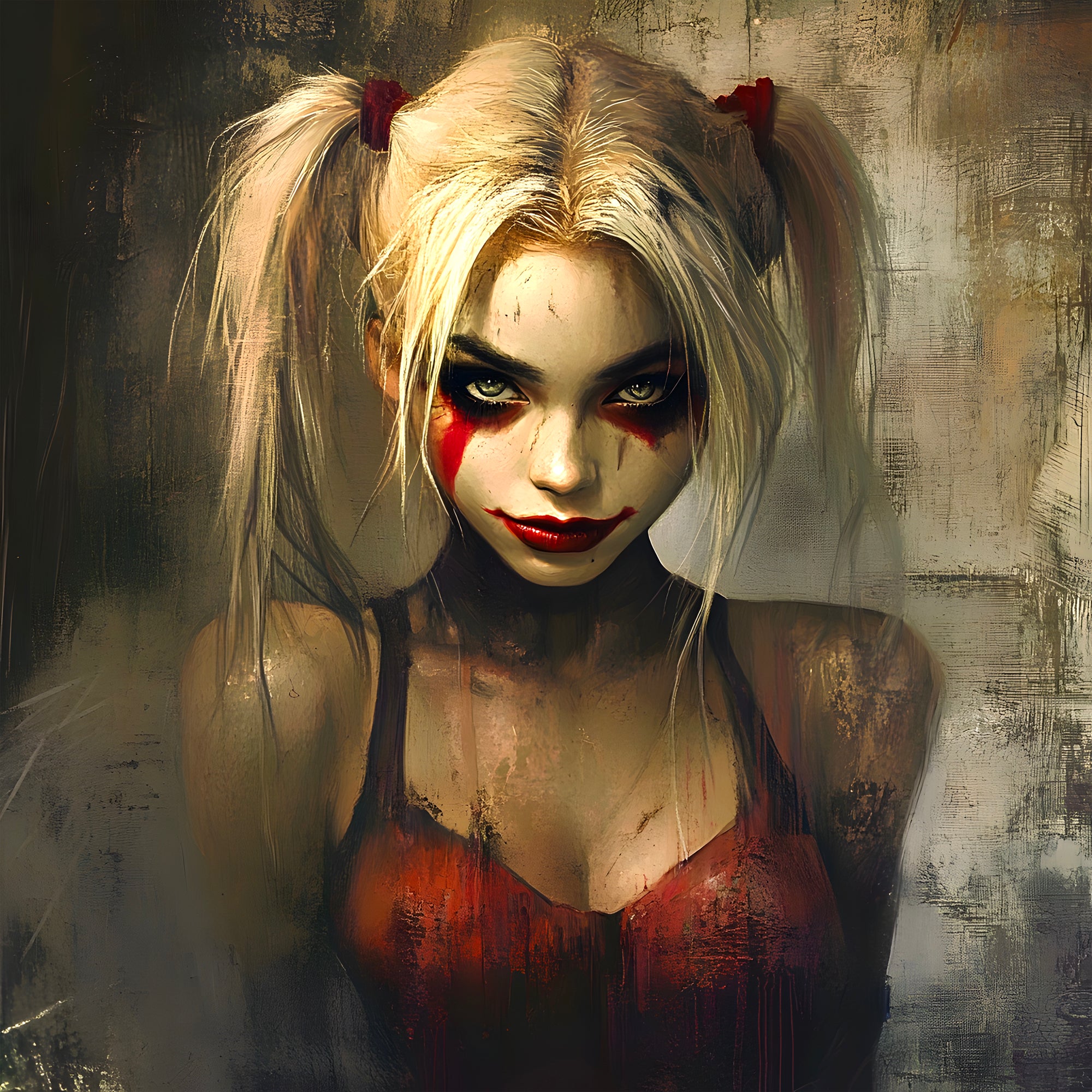 Tableau Harley Quinn Regard Sombre – Déco Murale Design - Fabulartz.fr